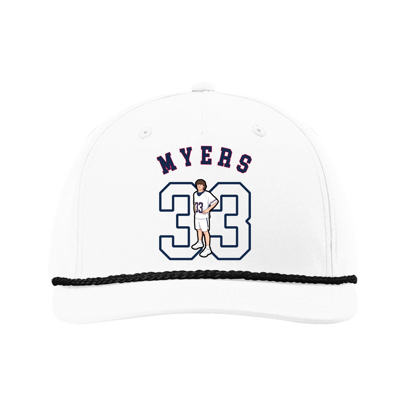 Five-Panel Classic Rope Cap — Shirsey Arch in White