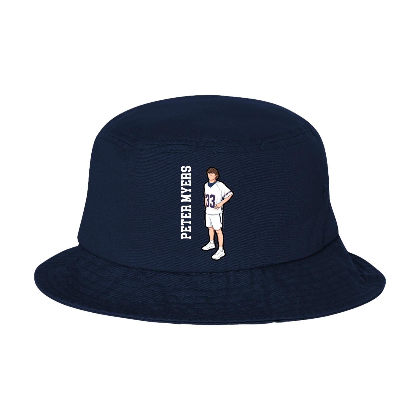 Bucket Cap — Name Vertical in Navy