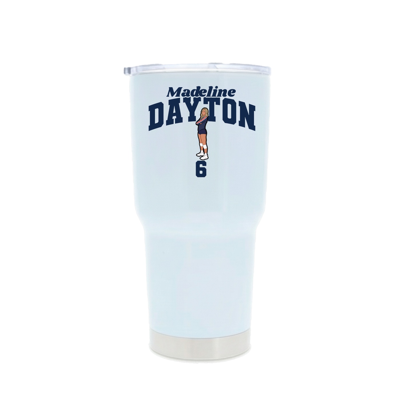 30oz Stainless Steel Tumbler — Signature Arch in White