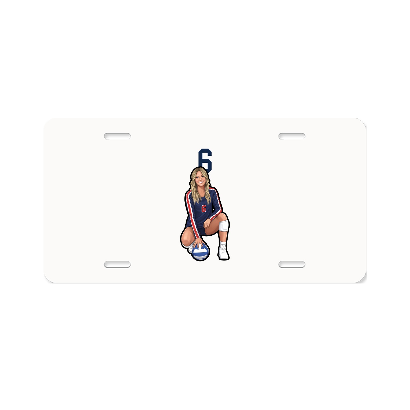 License Plate — Number Top in Classic