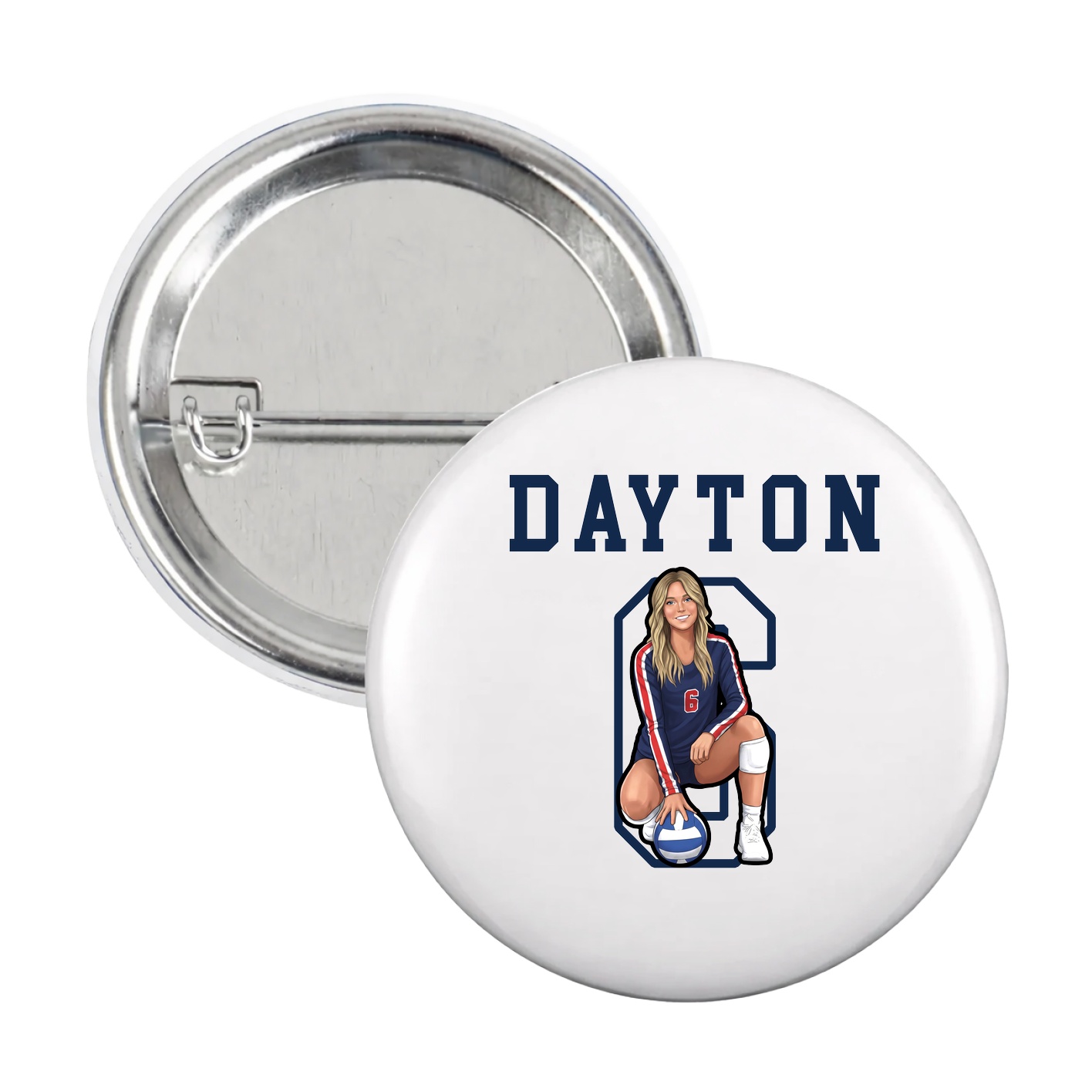 Game Day Button — Shirsey in White