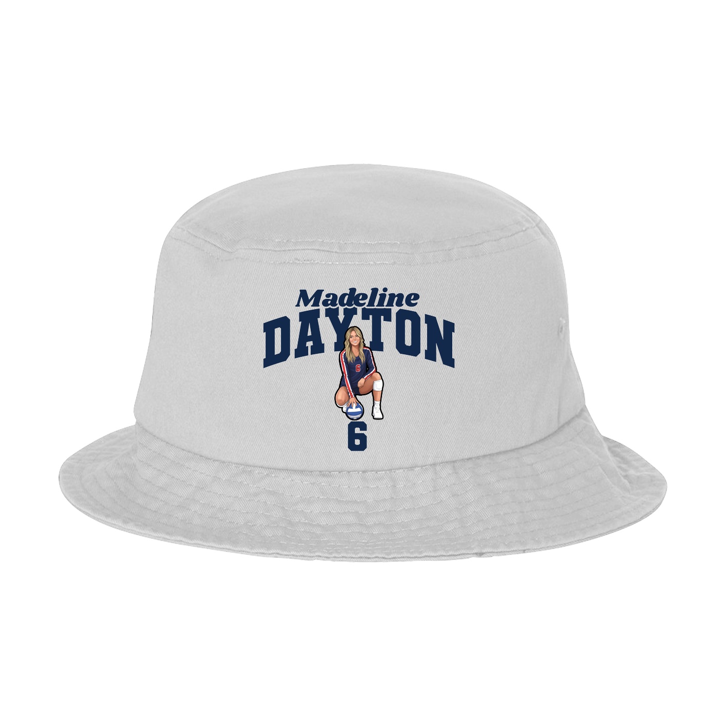 Bucket Cap — Signature Arch in White
