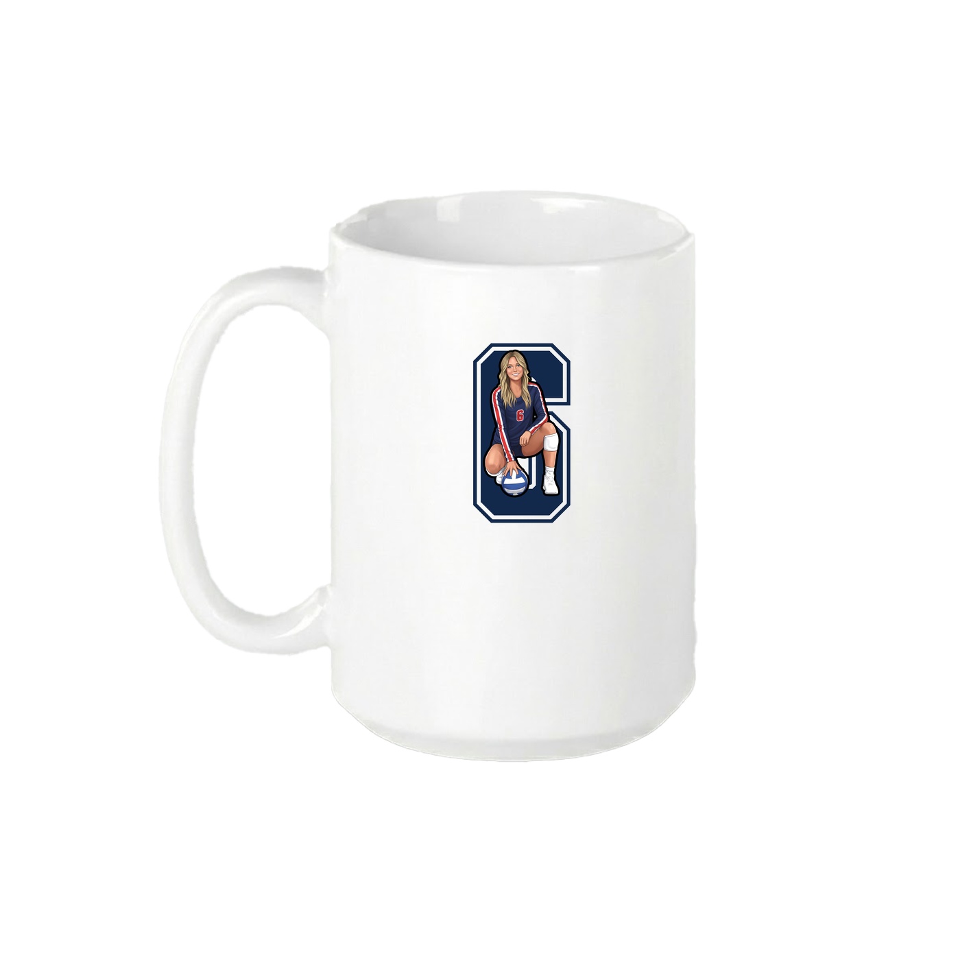15oz Coffee Mug — Number in White