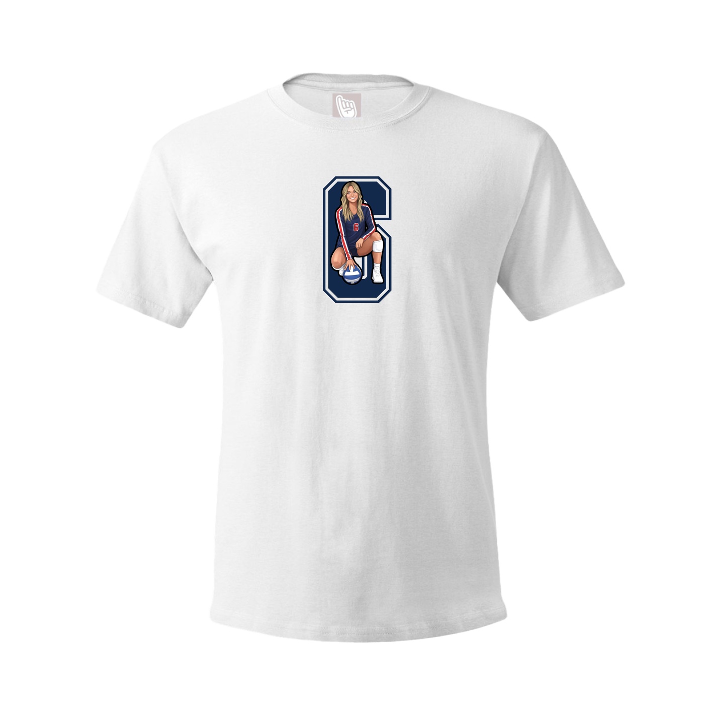 Youth Tee — Number in White