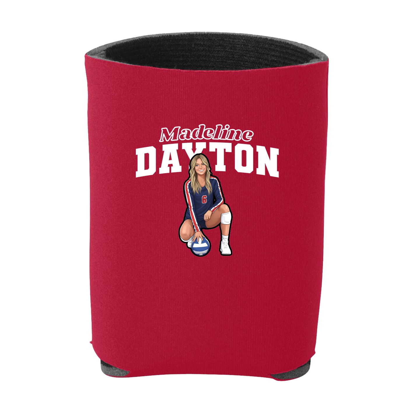 Can Holder — Name Arch in Red