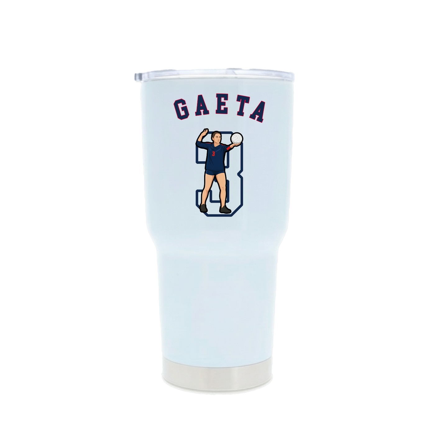 30oz Stainless Steel Tumbler — Shirsey Arch in White