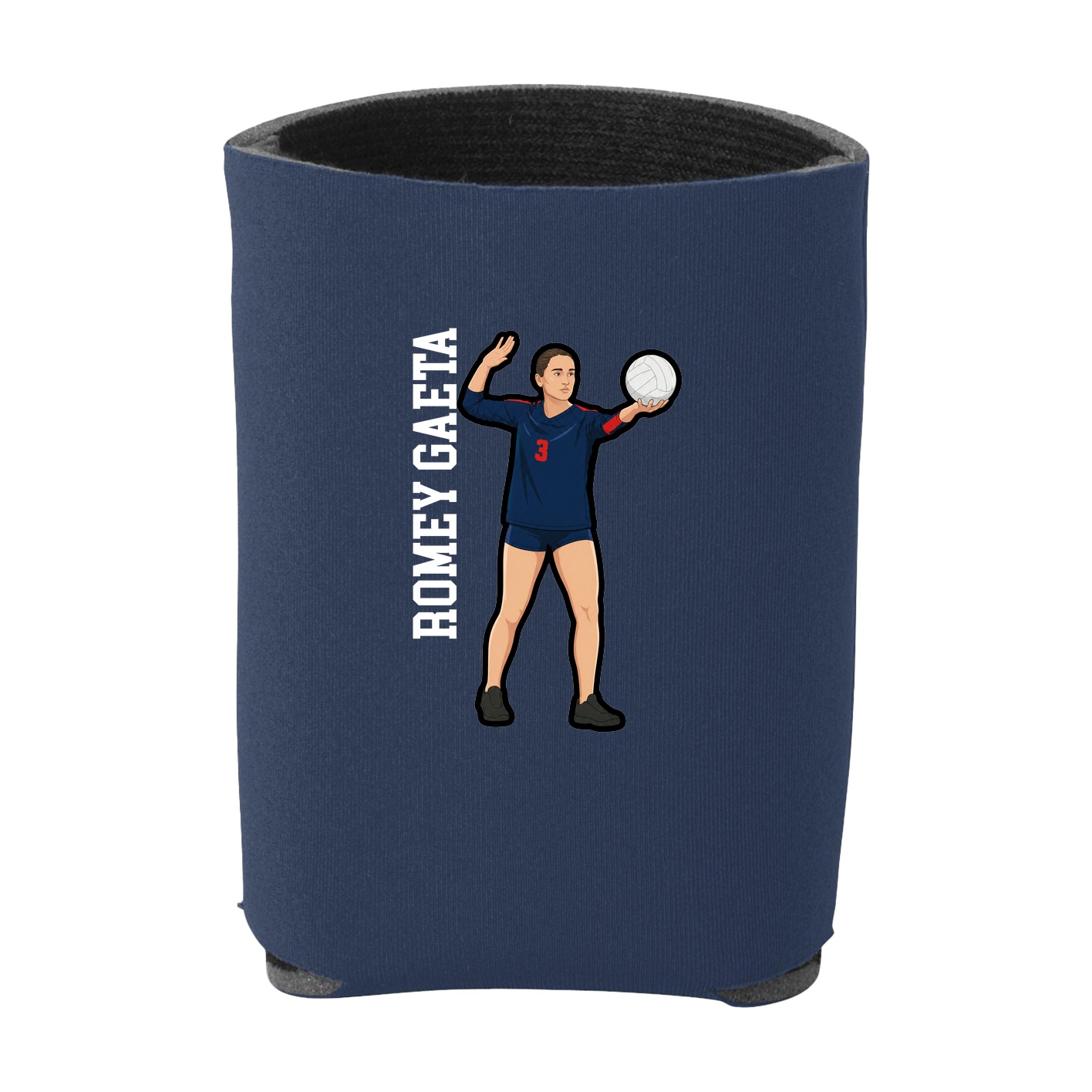 Can Holder — Name Vertical in Navy