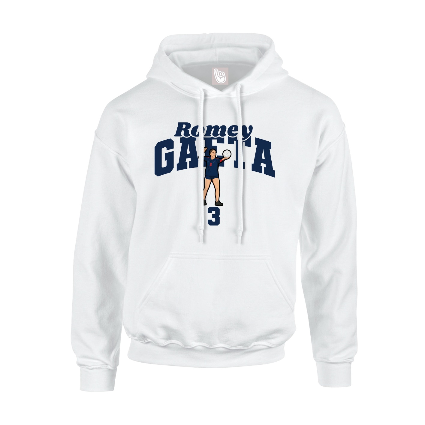 Hoodie — Signature Arch in White