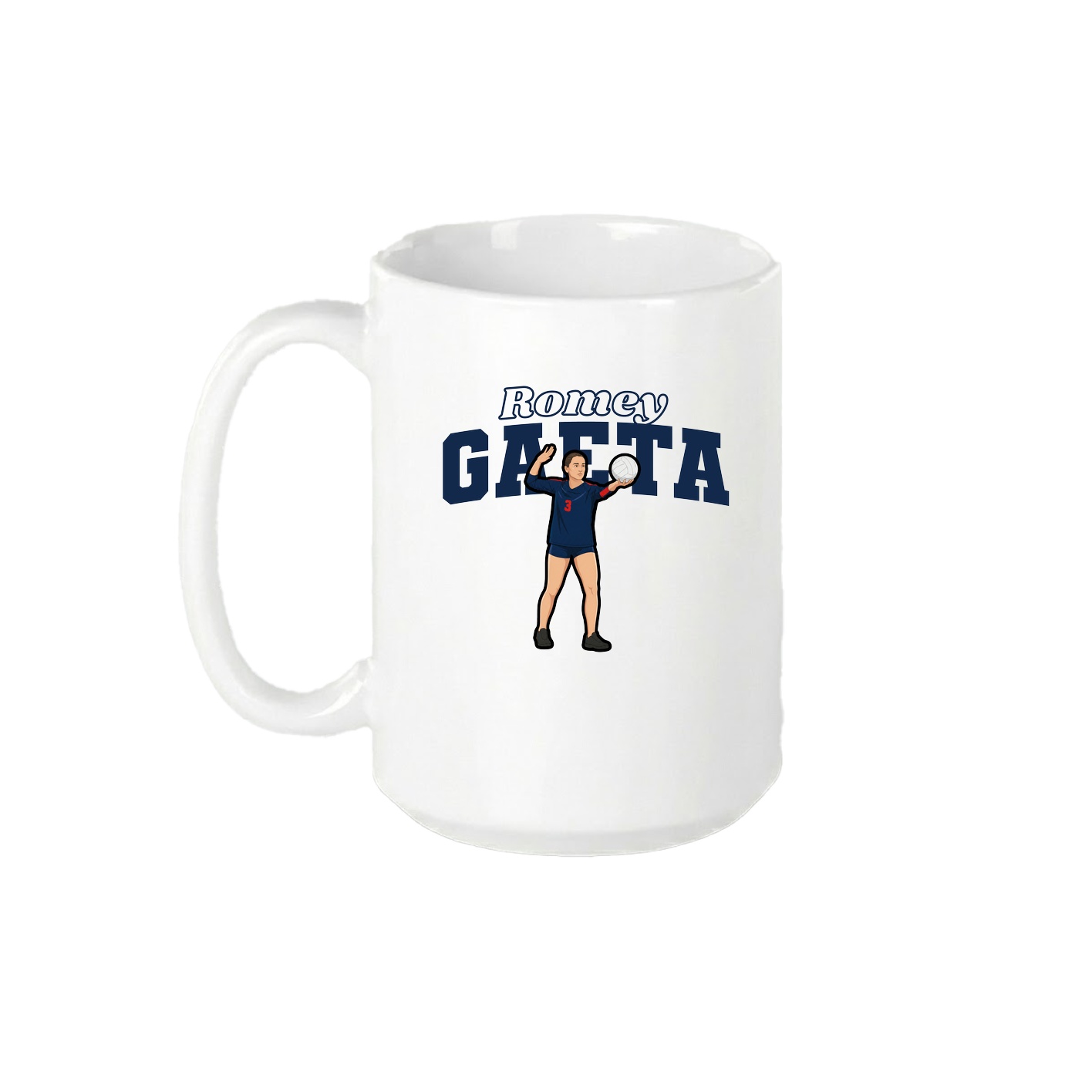 15oz Coffee Mug — Name Arch in White