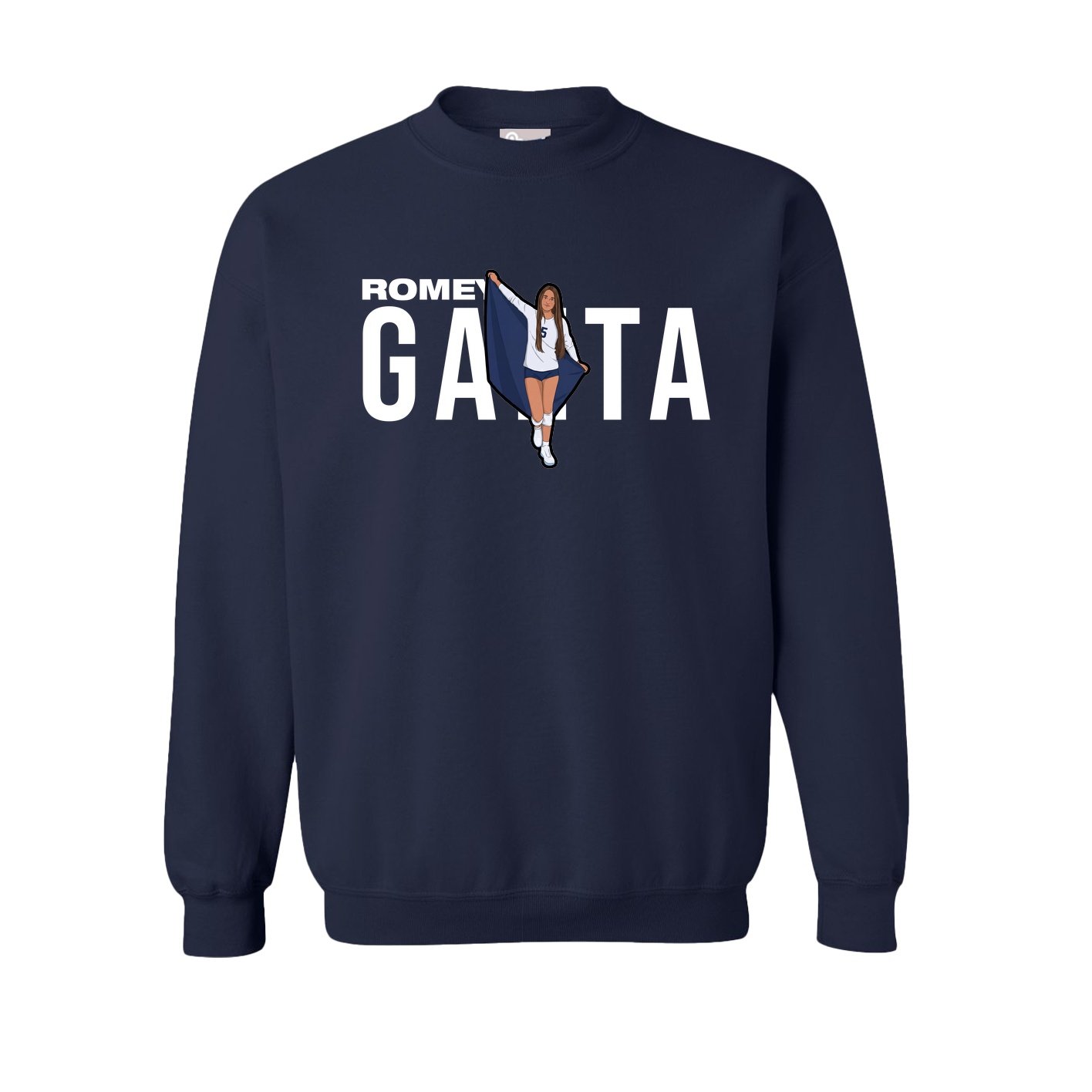 Fleece Crew — Player Name in Navy