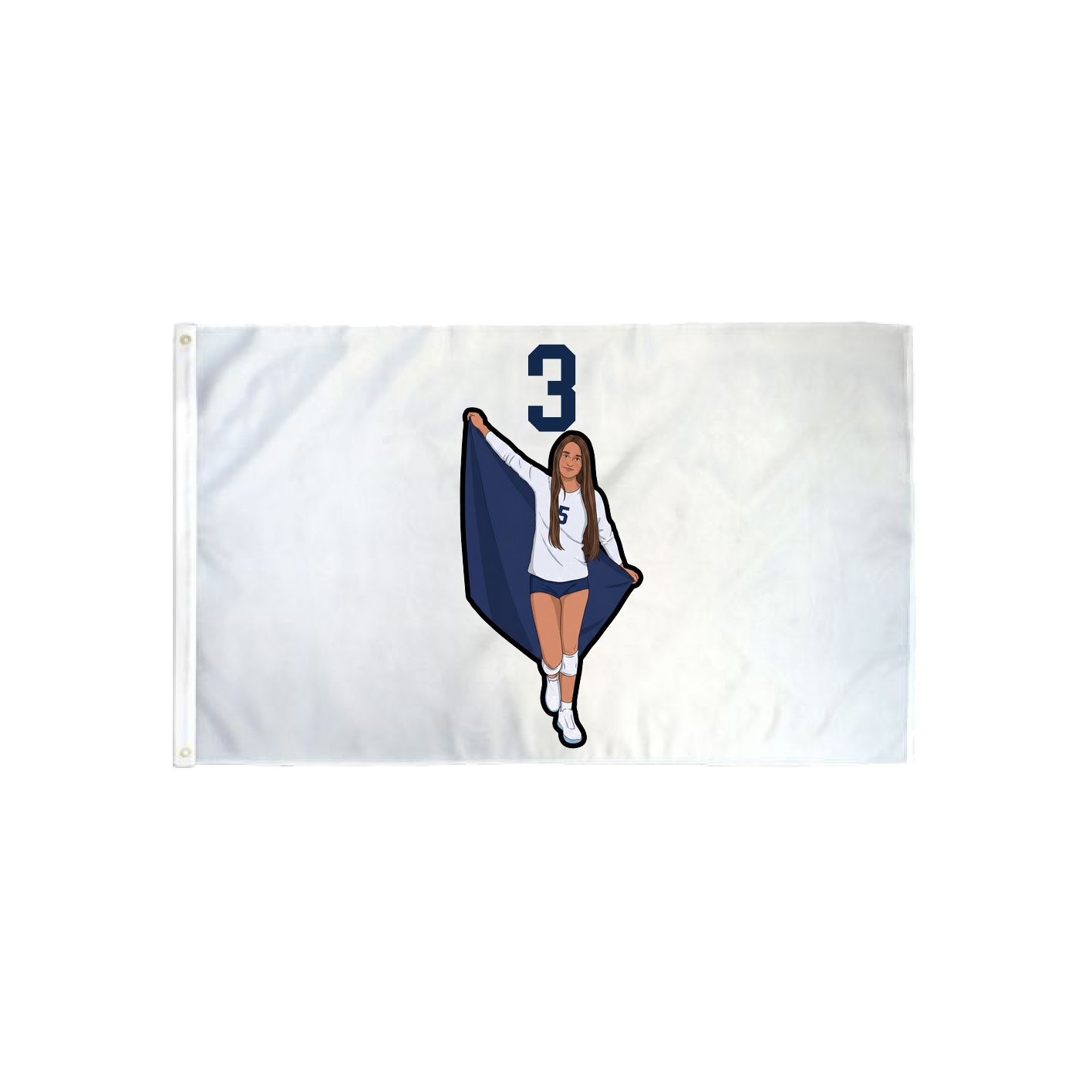 3x5 Flag — Number Top in Classic