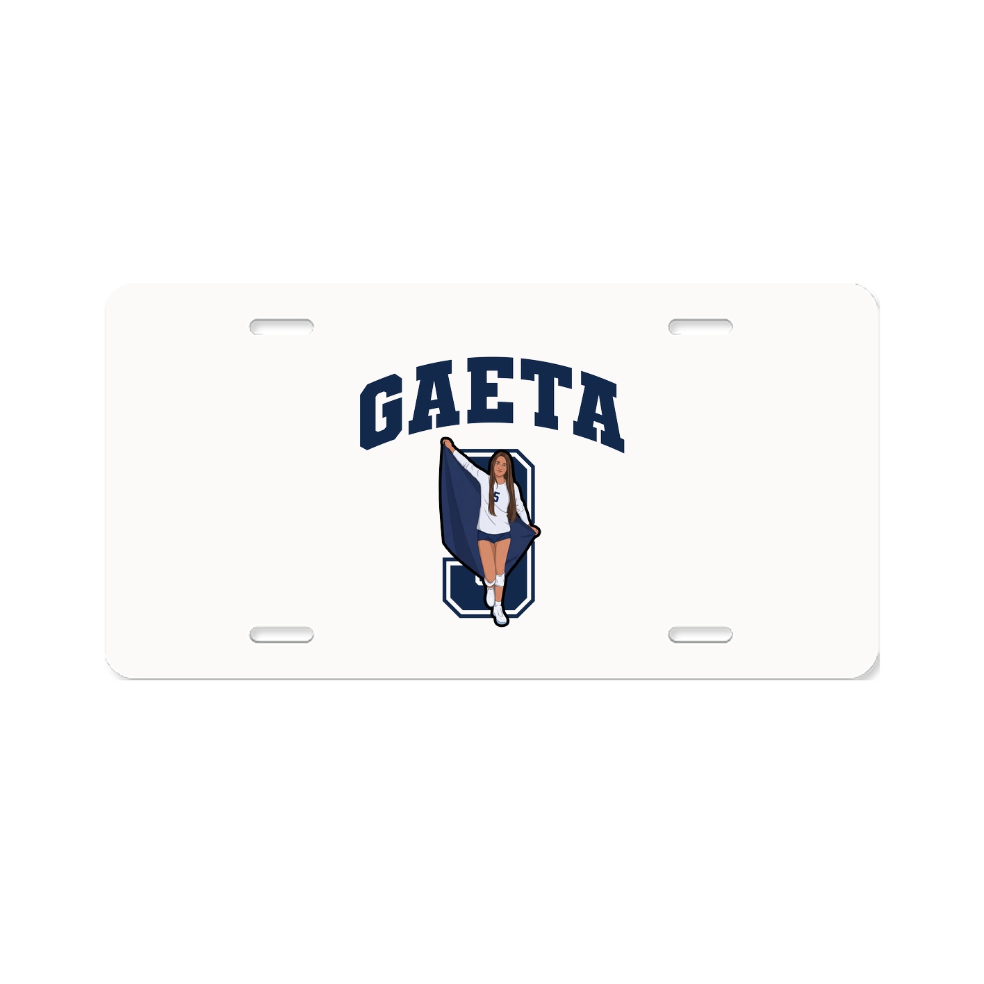 License Plate — Number in Classic