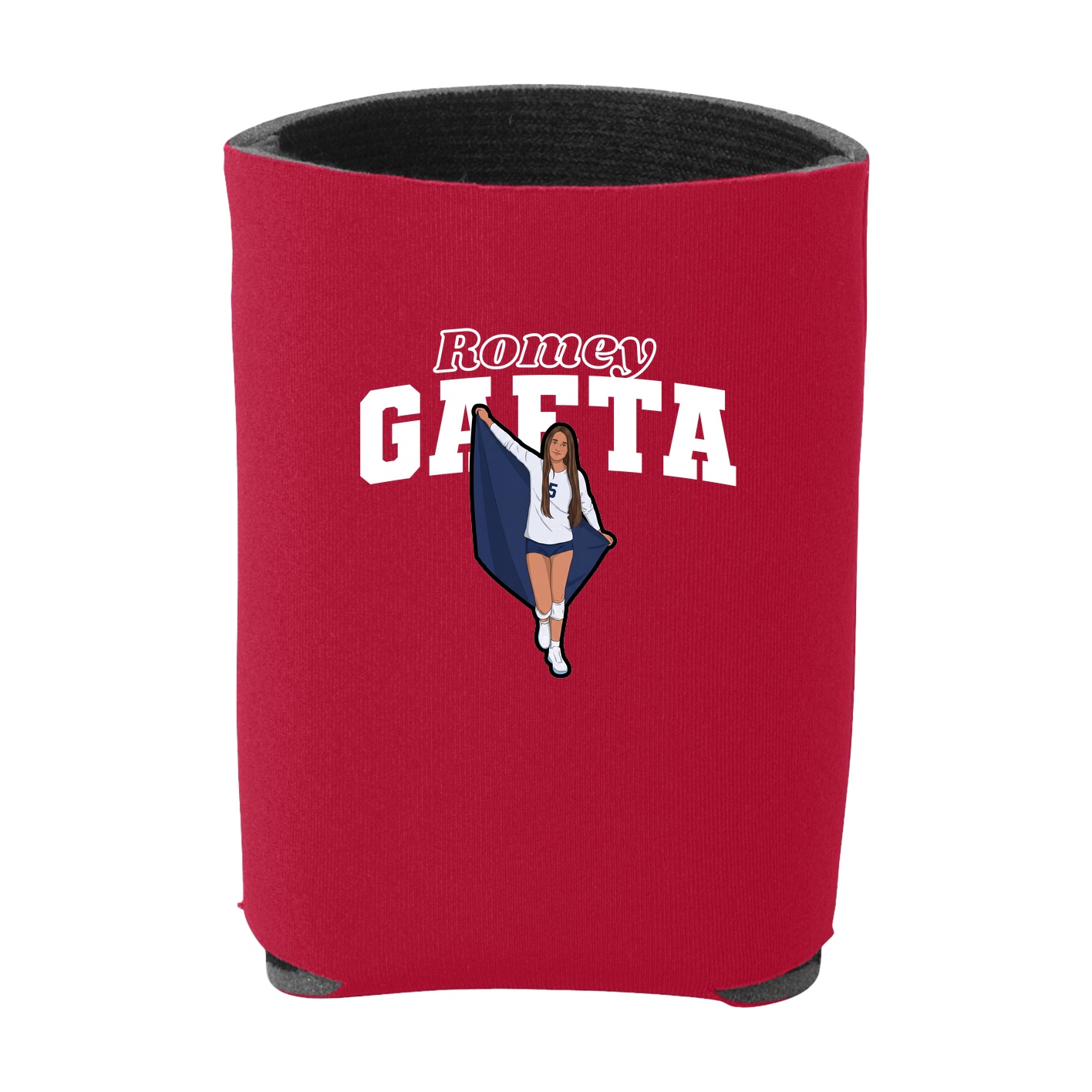 Can Holder — Name Arch in Red