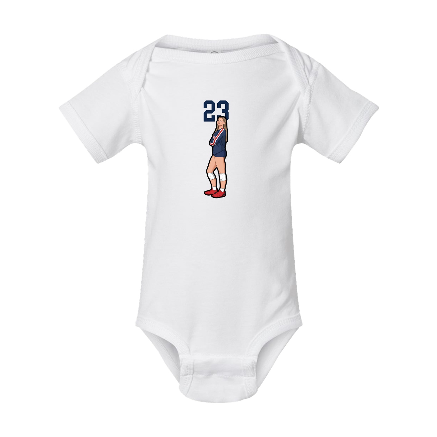 Baby Onesie — Number Top in White