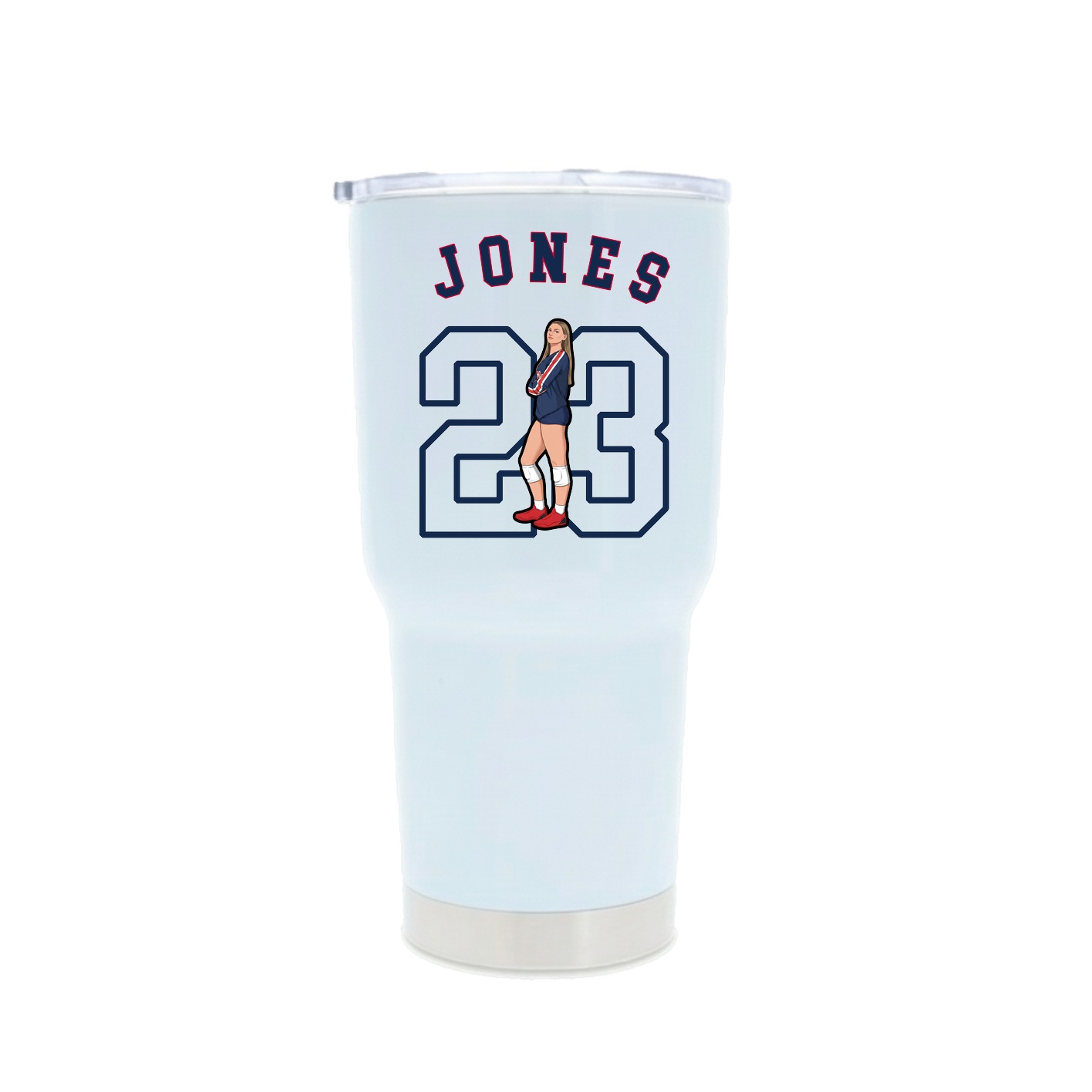 30oz Stainless Steel Tumbler — Shirsey Arch in White