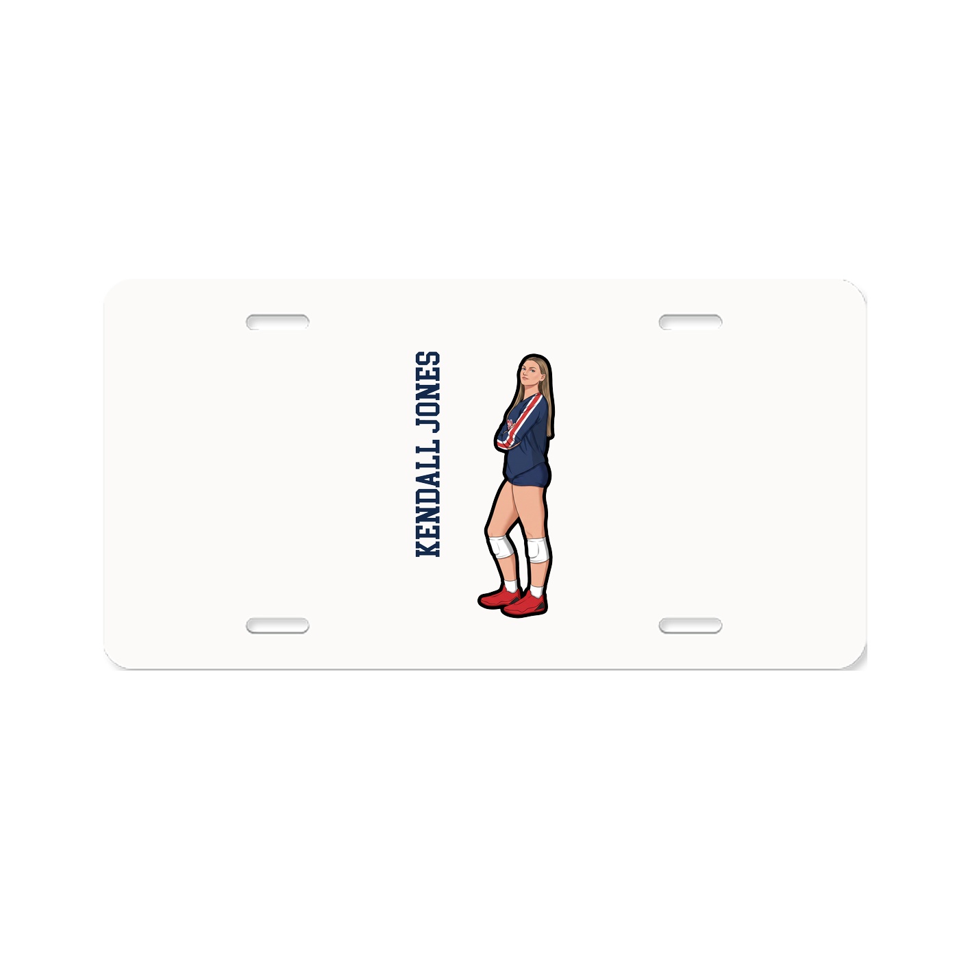 License Plate — Name Vertical in Classic