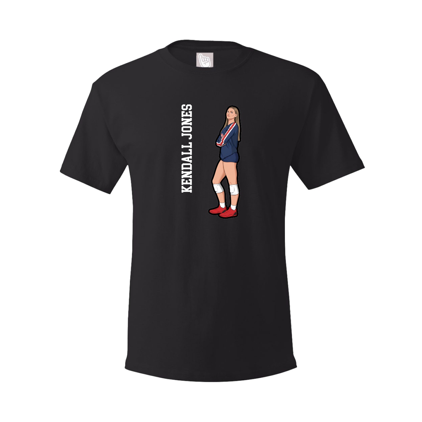 Youth Tee — Name Vertical in Black