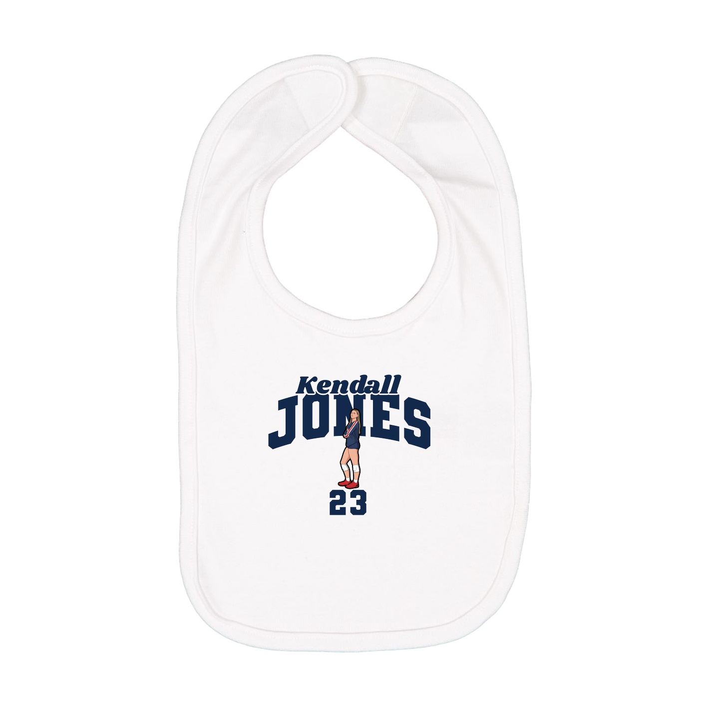 Infant Bib — Signature Arch in White