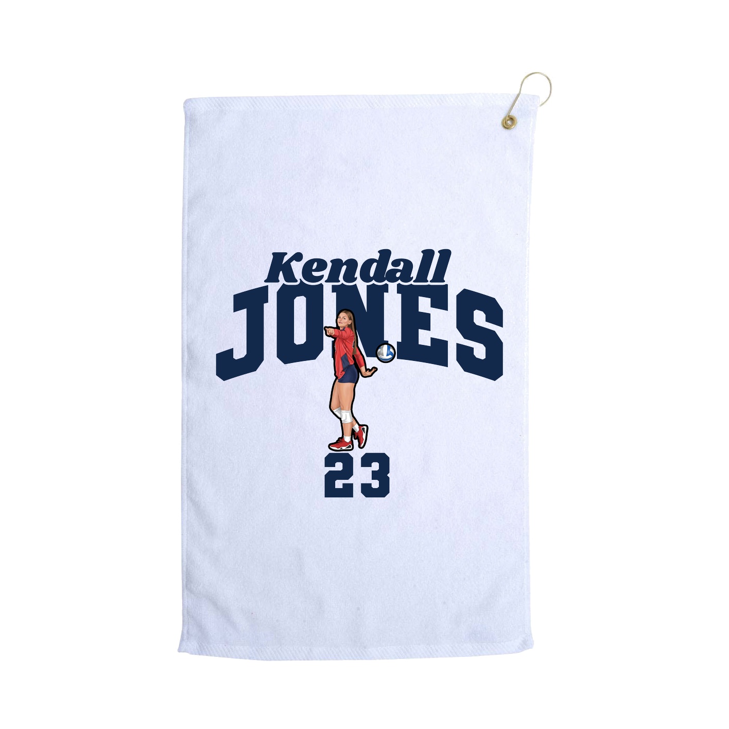 Golf Towel — Signature Arch in White
