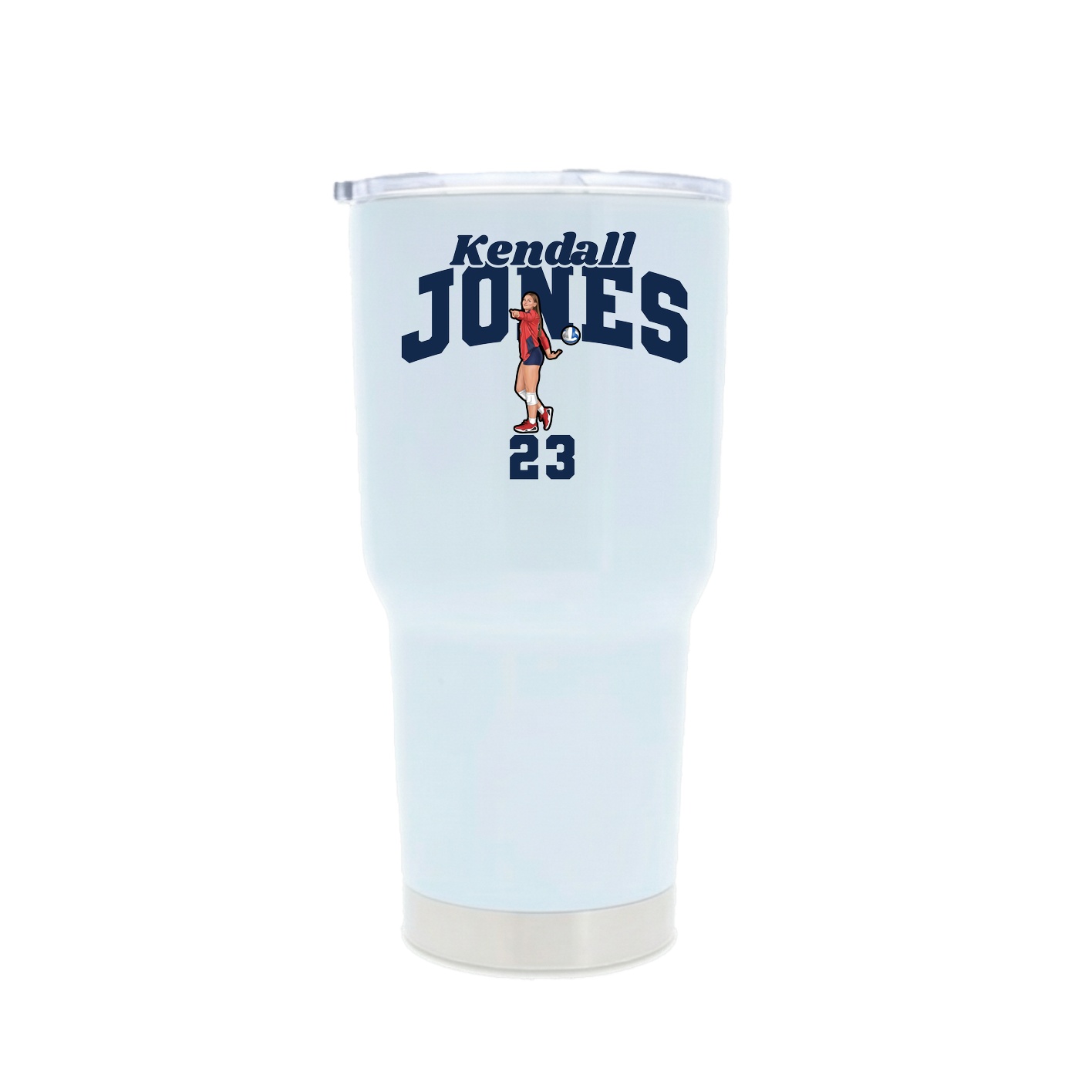30oz Stainless Steel Tumbler — Signature Arch in White
