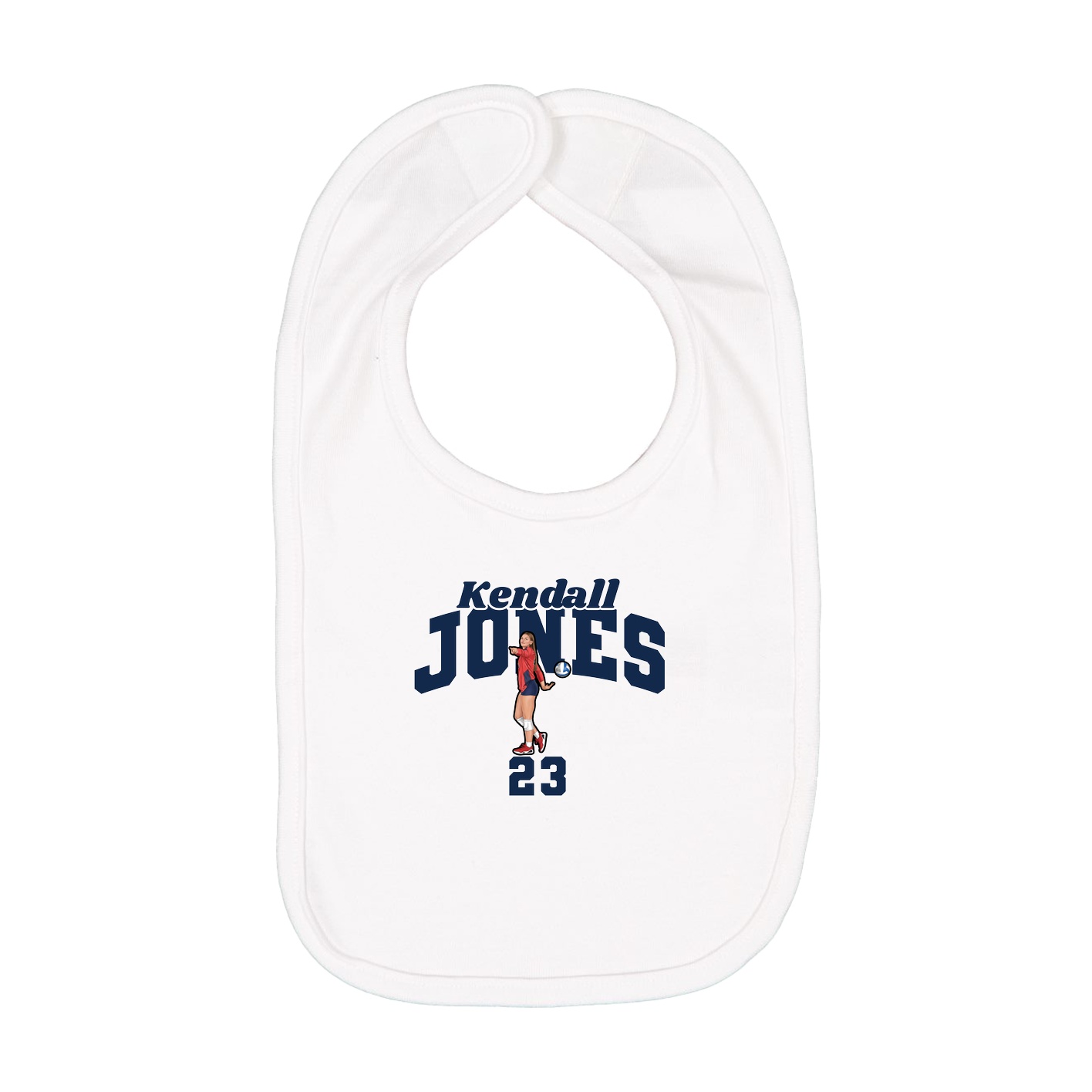 Infant Bib — Signature Arch in White