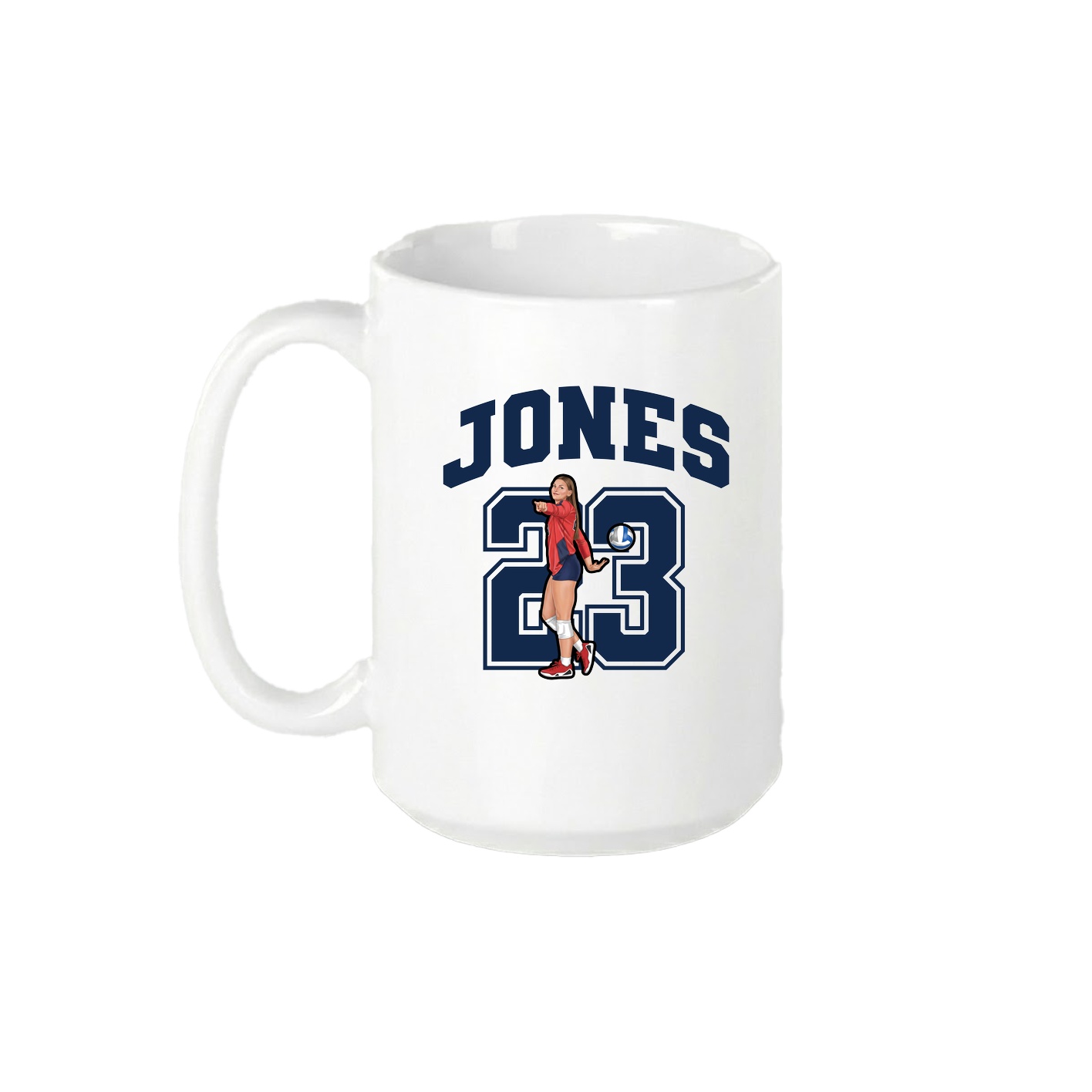 15oz Coffee Mug — Number in White