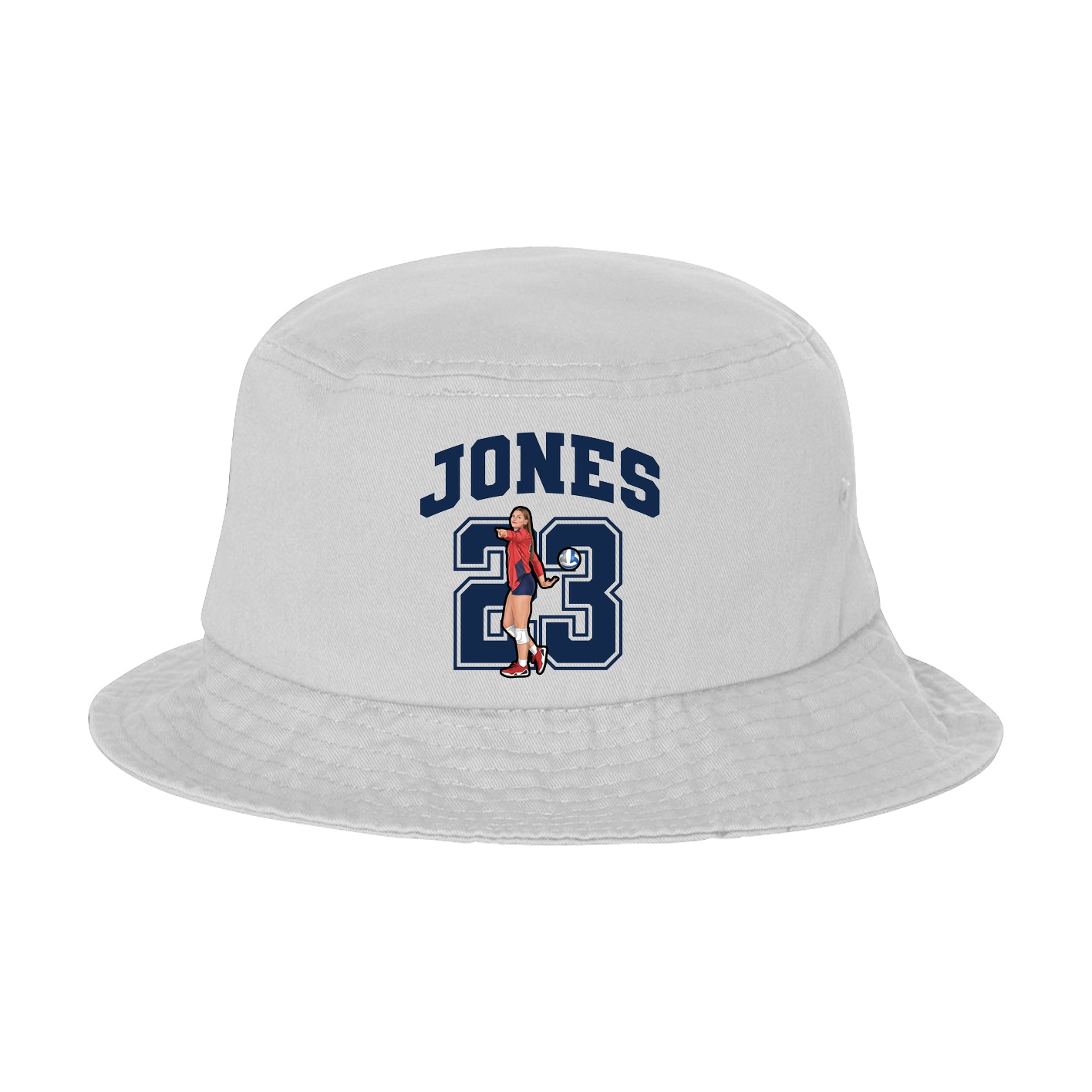 Bucket Cap — Number in White