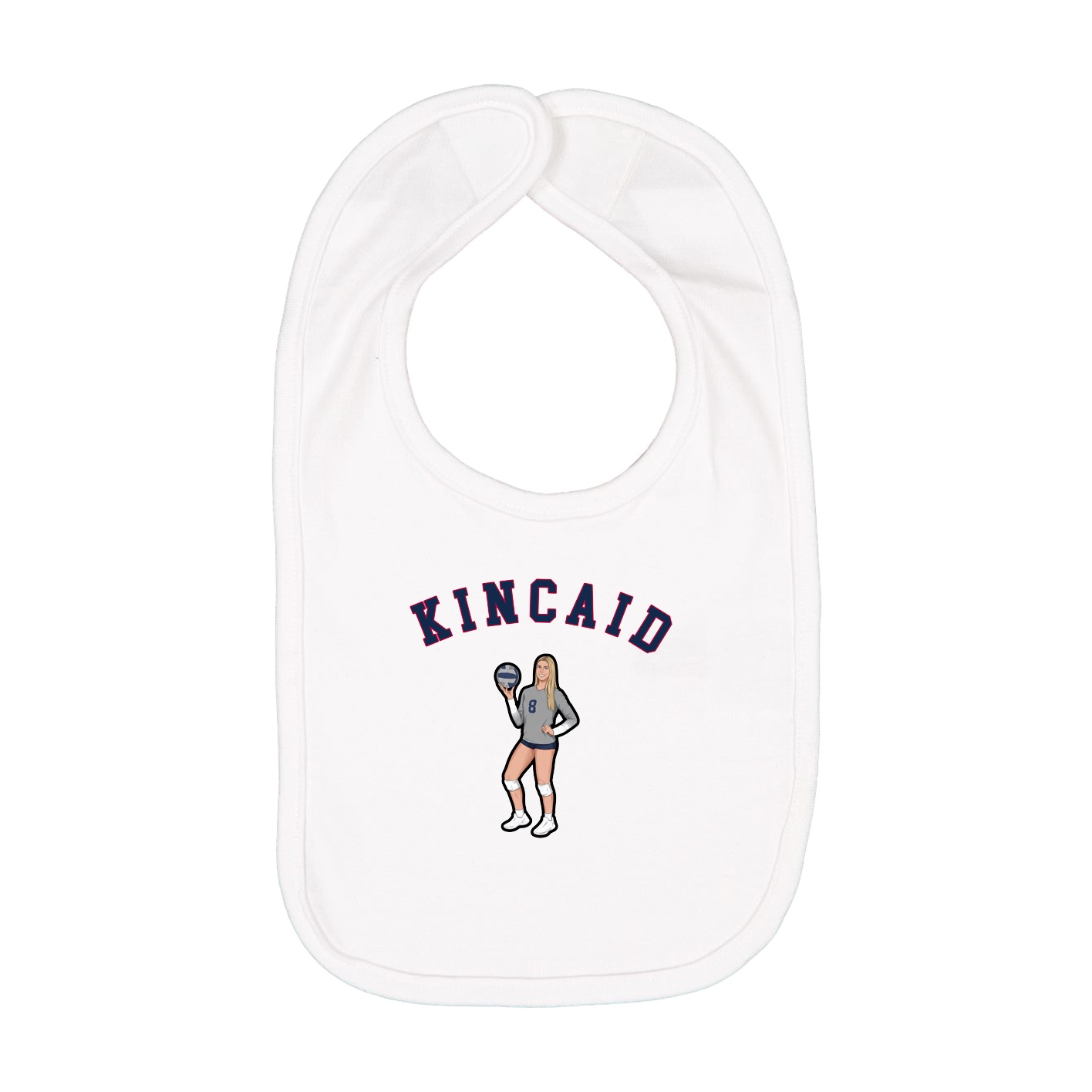 Infant Bib — Shirsey Arch in White