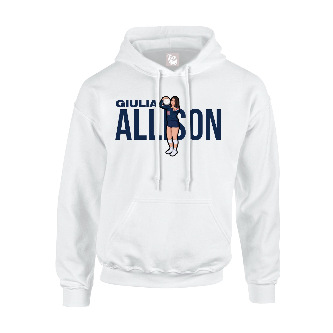Youth Hoodie — Player Name in White