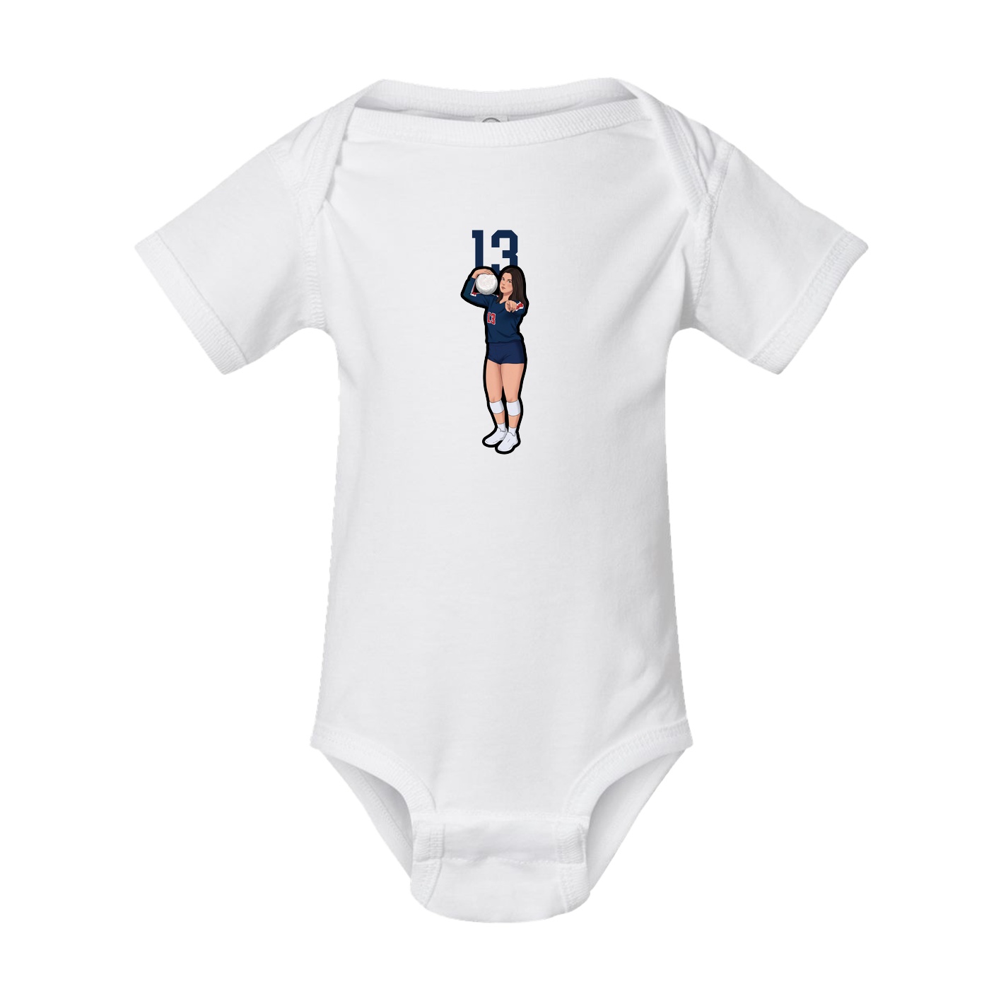 Baby Onesie — Number Top in White