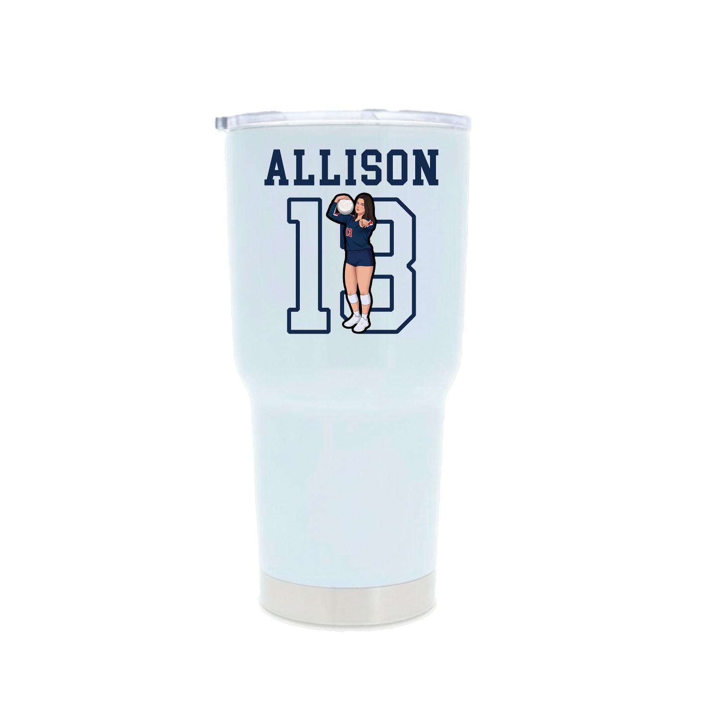 30oz Stainless Steel Tumbler — Shirsey in White