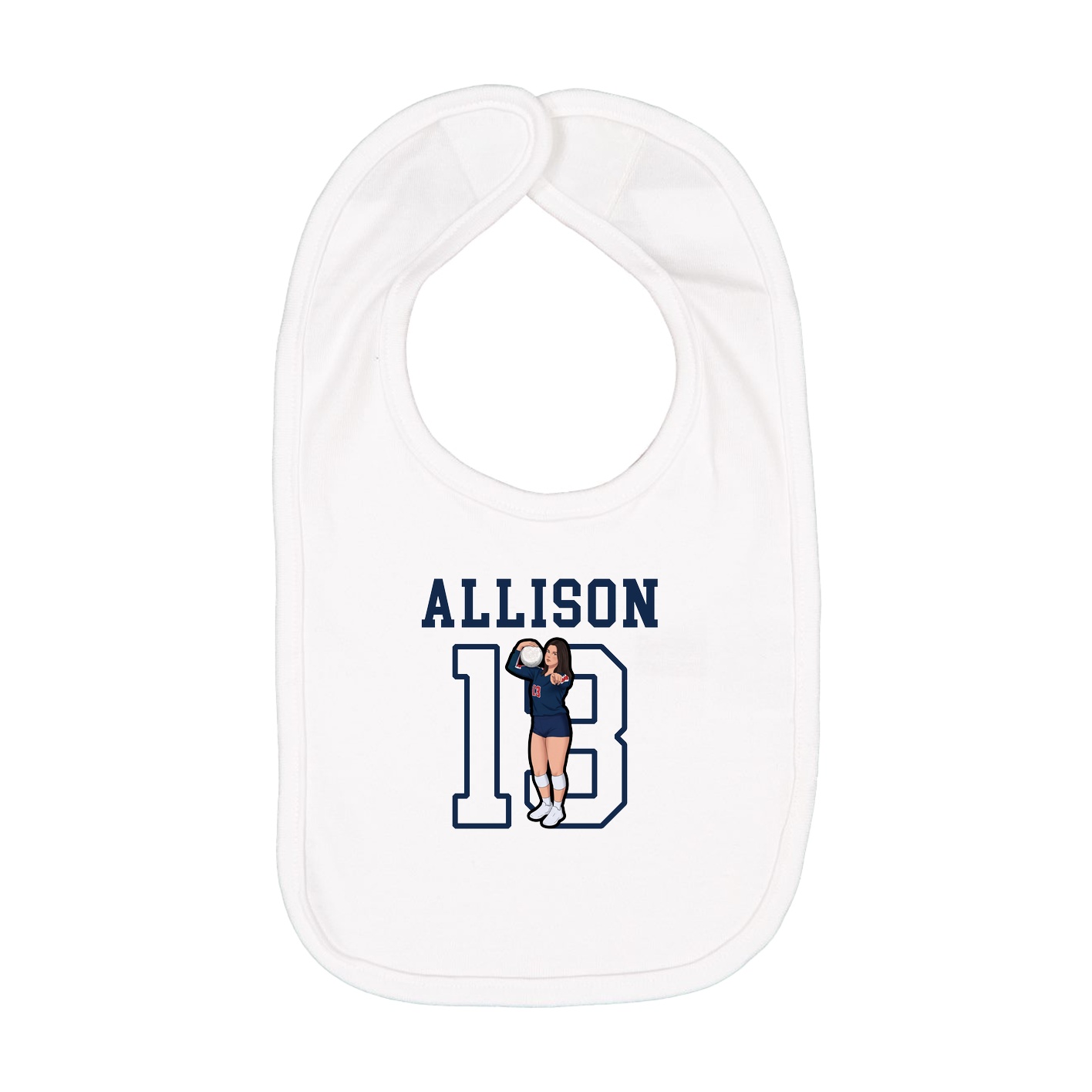Infant Bib — Shirsey in White