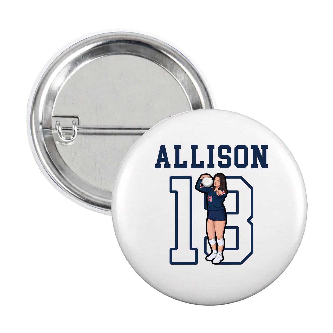 Game Day Button — Shirsey in White