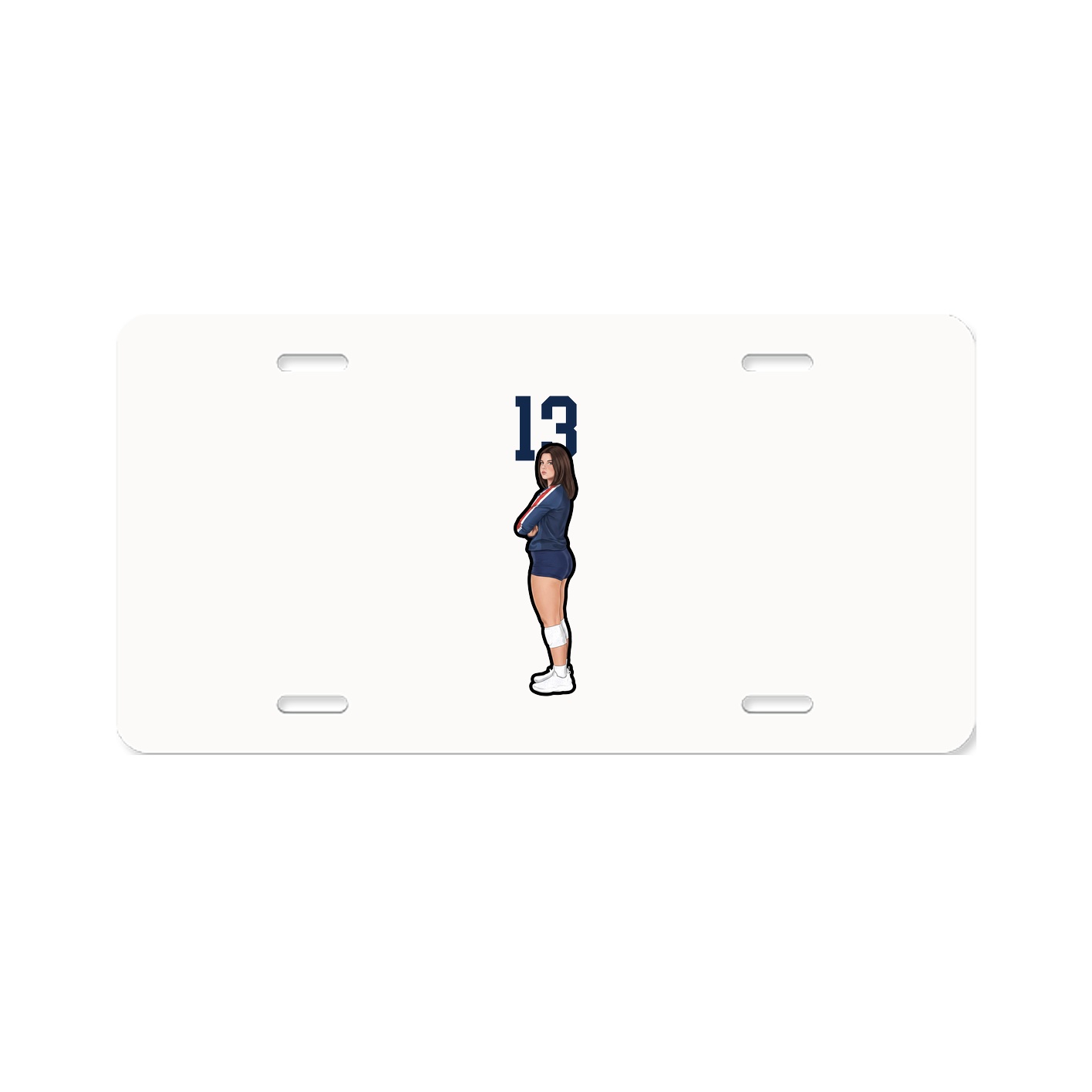 License Plate — Number Top in Classic
