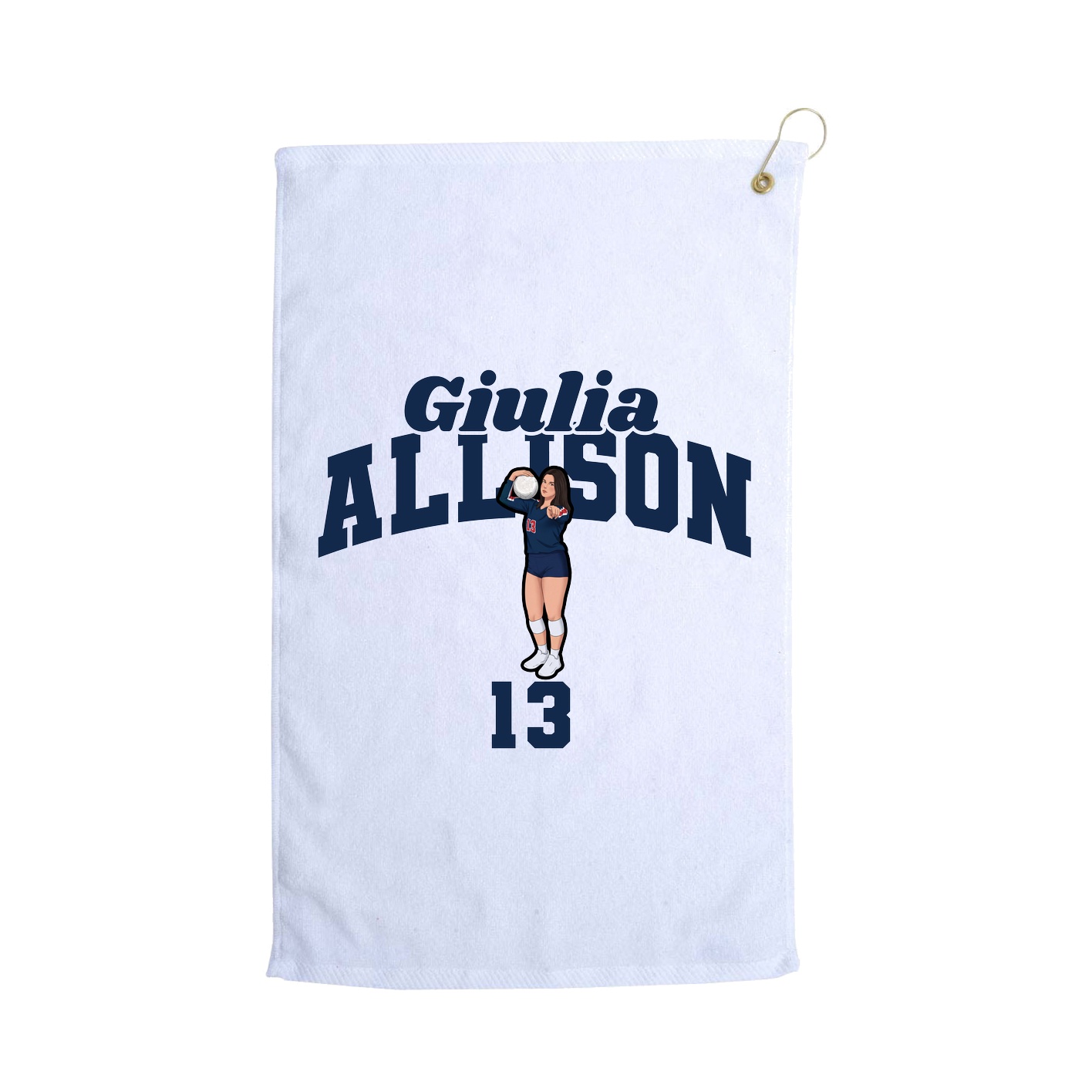 Golf Towel — Signature Arch in White