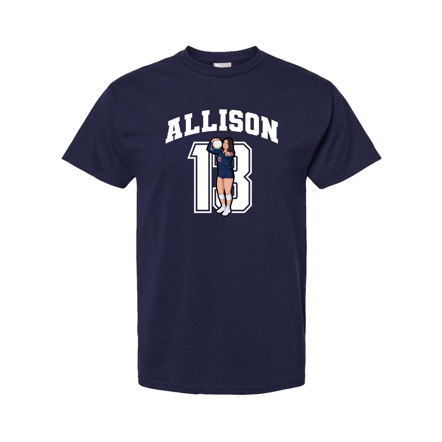 Tee — Number in Navy