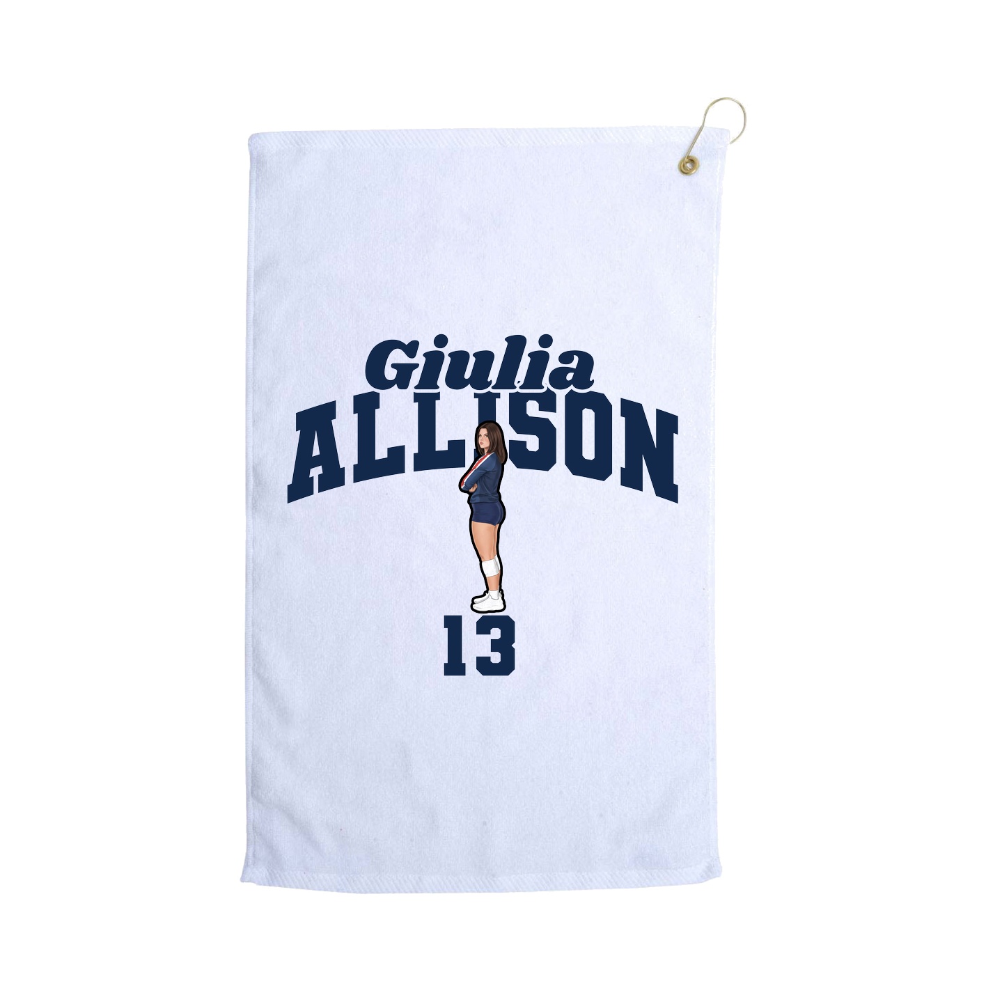 Golf Towel — Signature Arch in White