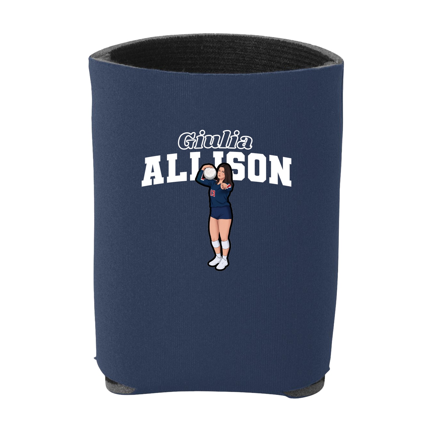 Can Holder — Name Arch in Navy