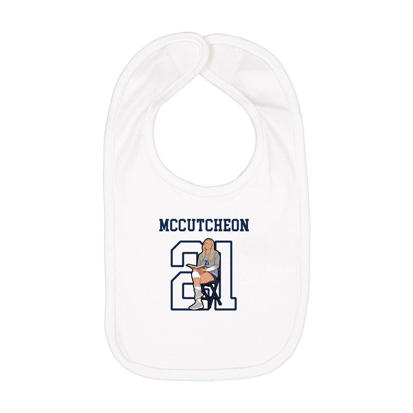 Infant Bib — Shirsey in White