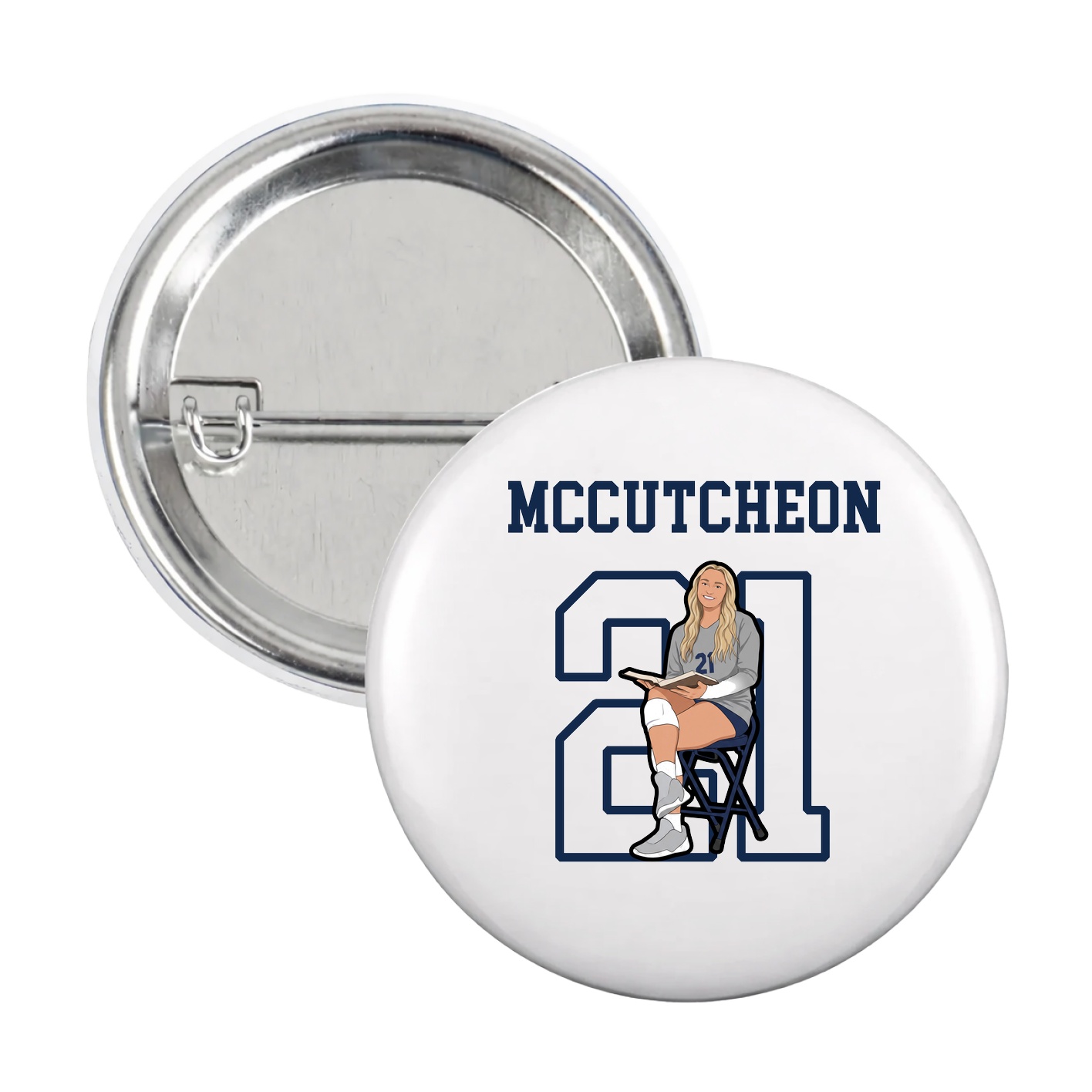 Game Day Button — Shirsey in White