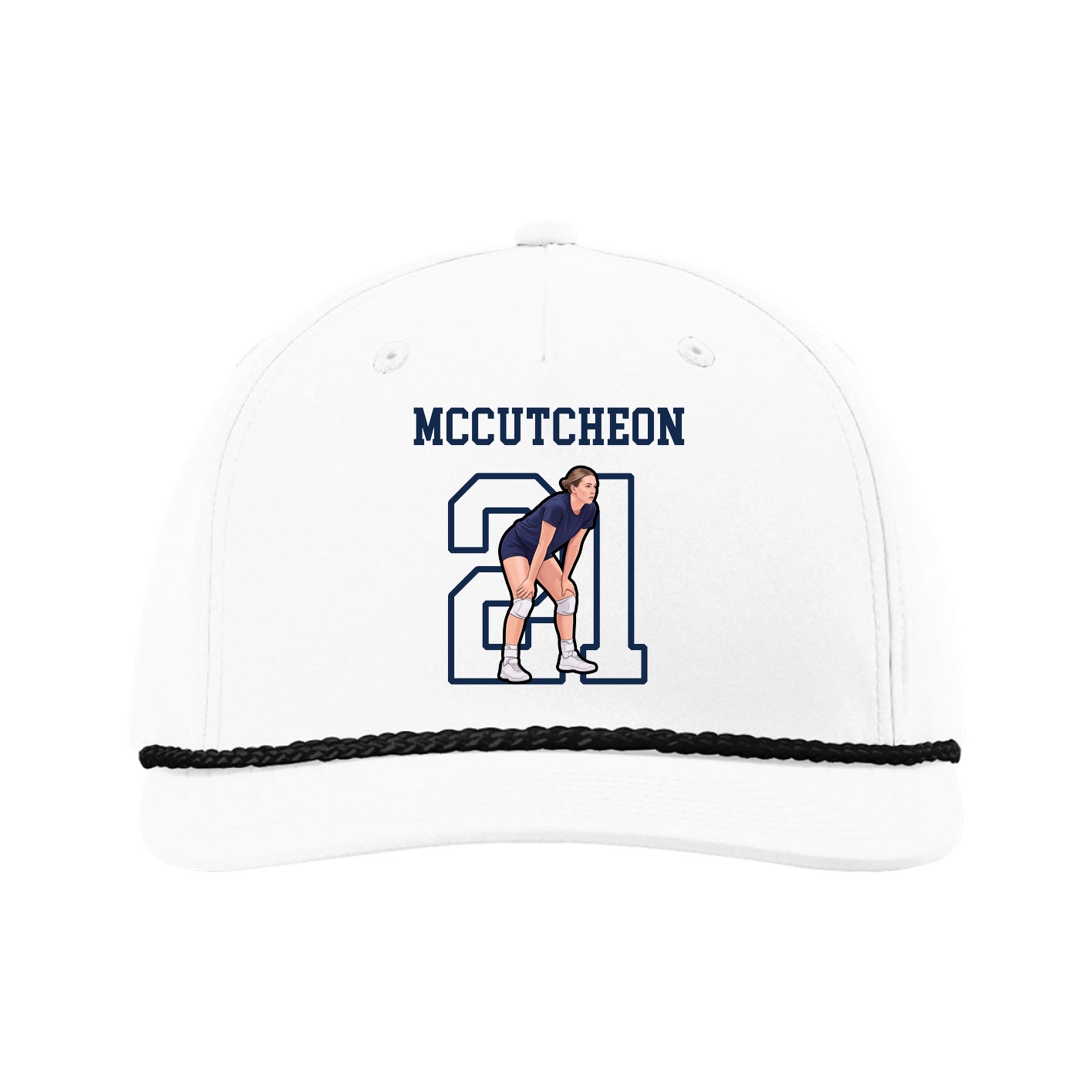 Five-Panel Classic Rope Cap — Shirsey in White