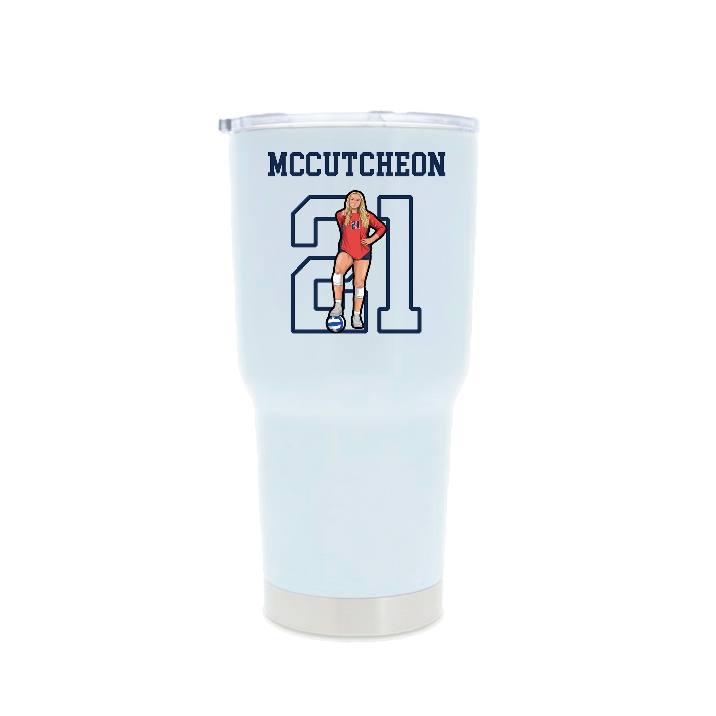 30oz Stainless Steel Tumbler — Shirsey in White