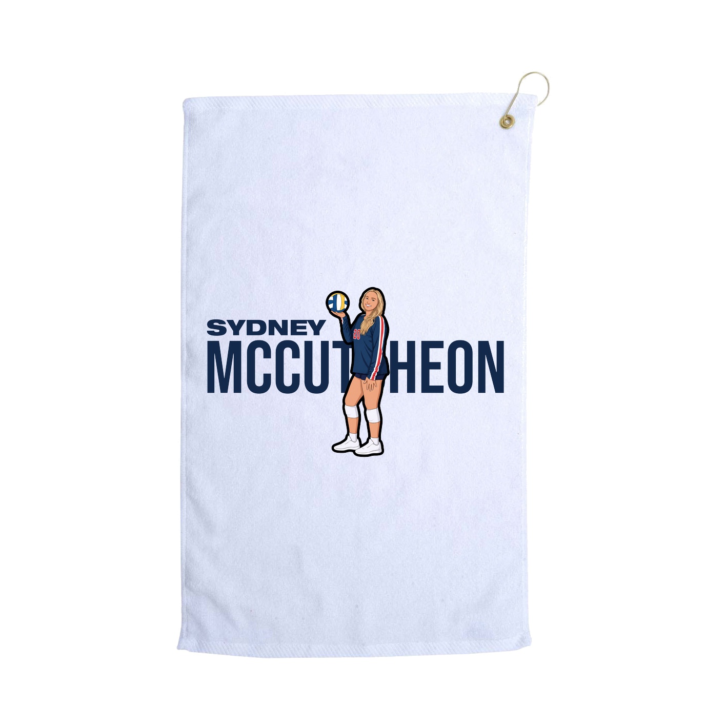 Golf Towel — Player Name in White