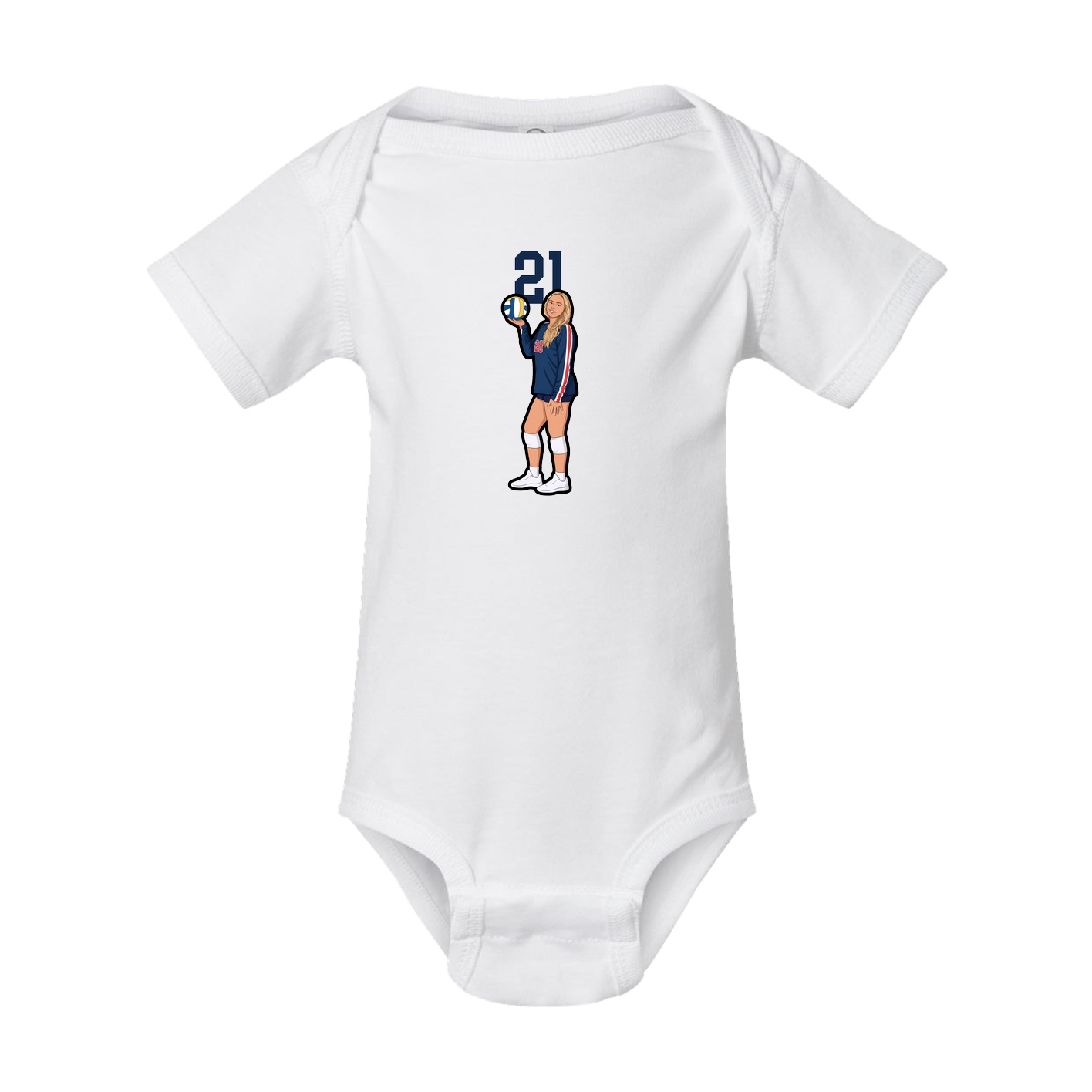 Baby Onesie — Number Top in White