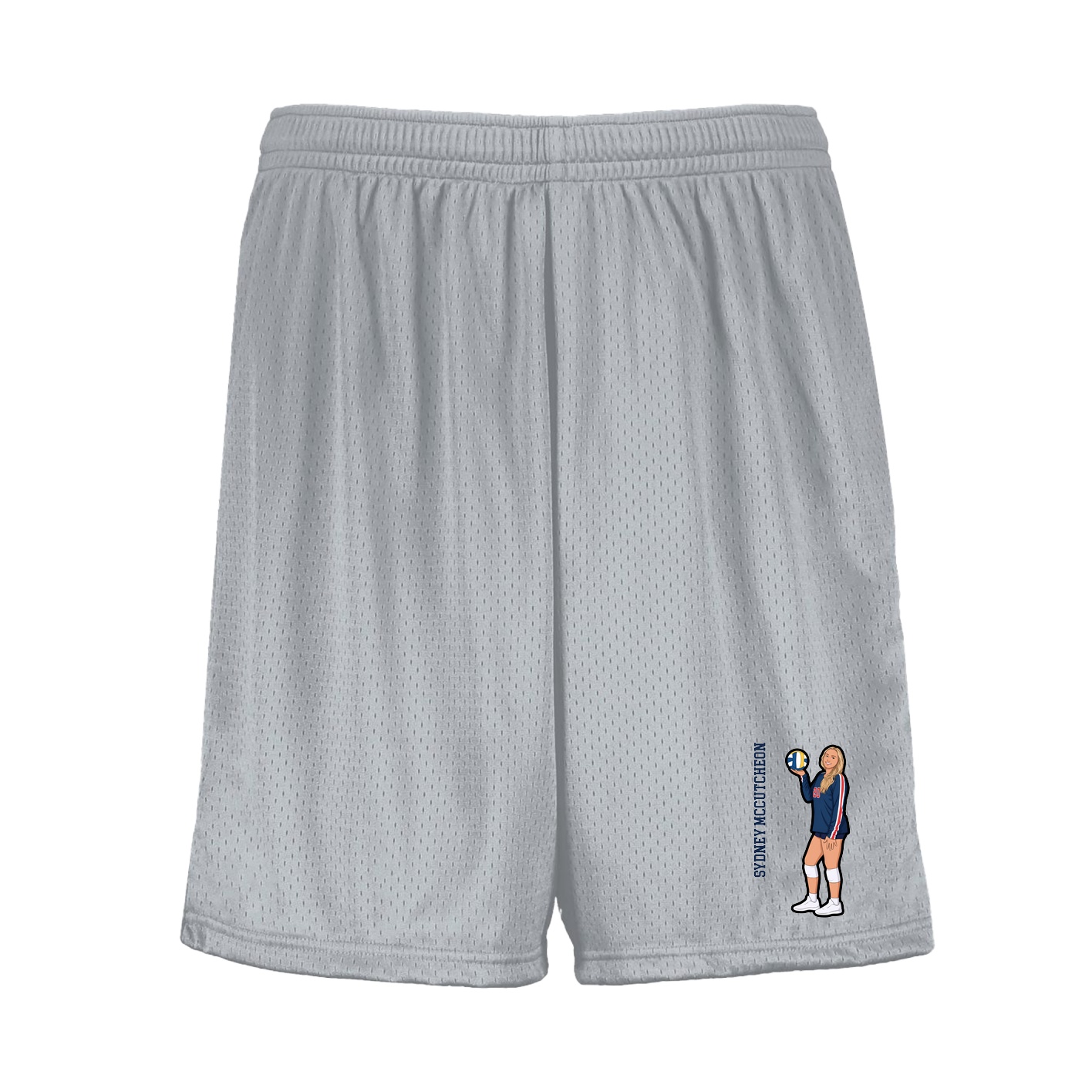 Shorts — Name Vertical in Silver