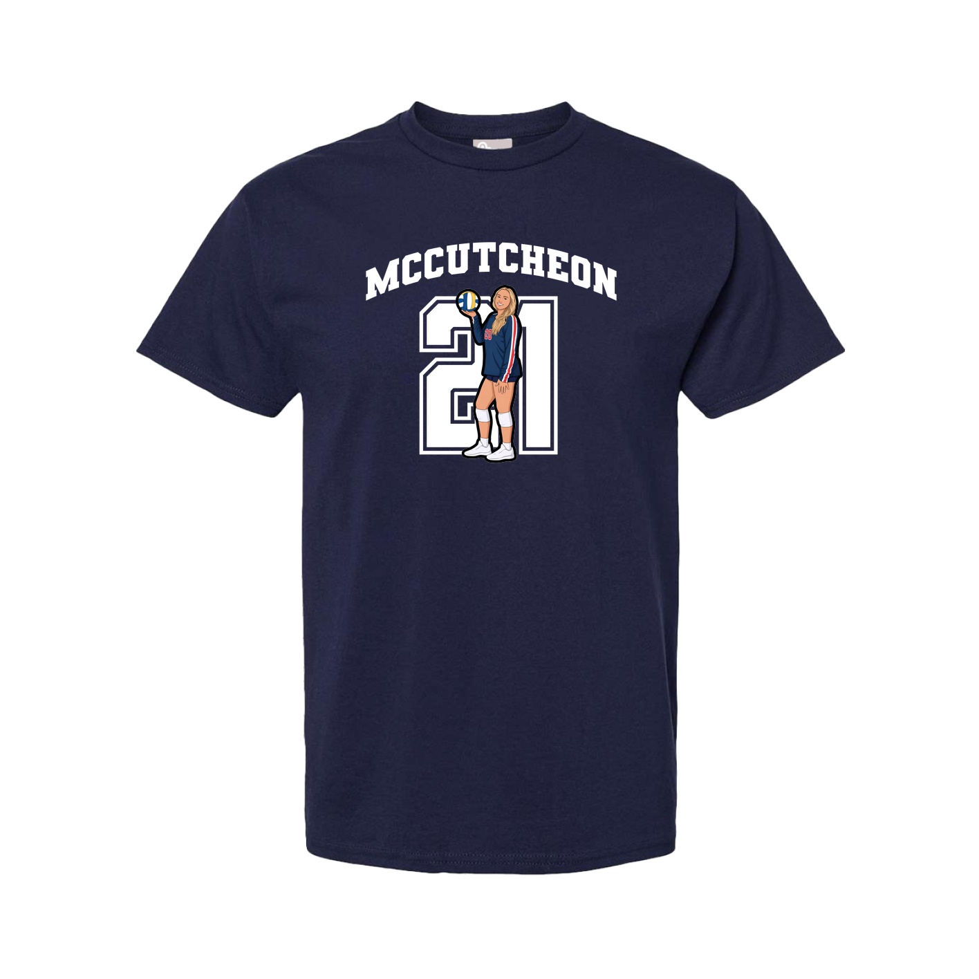 Tee — Number in Navy