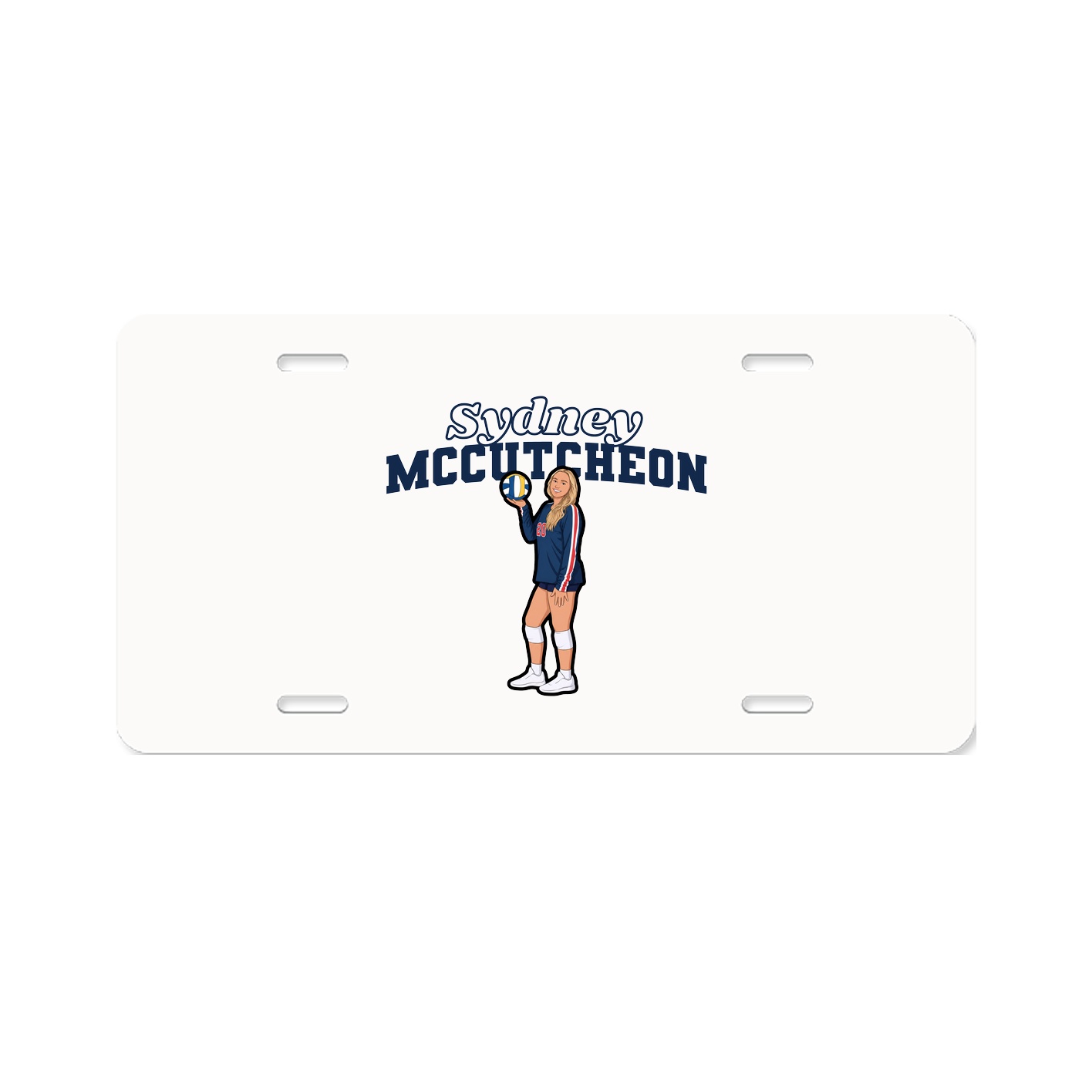 License Plate — Name Arch in Classic