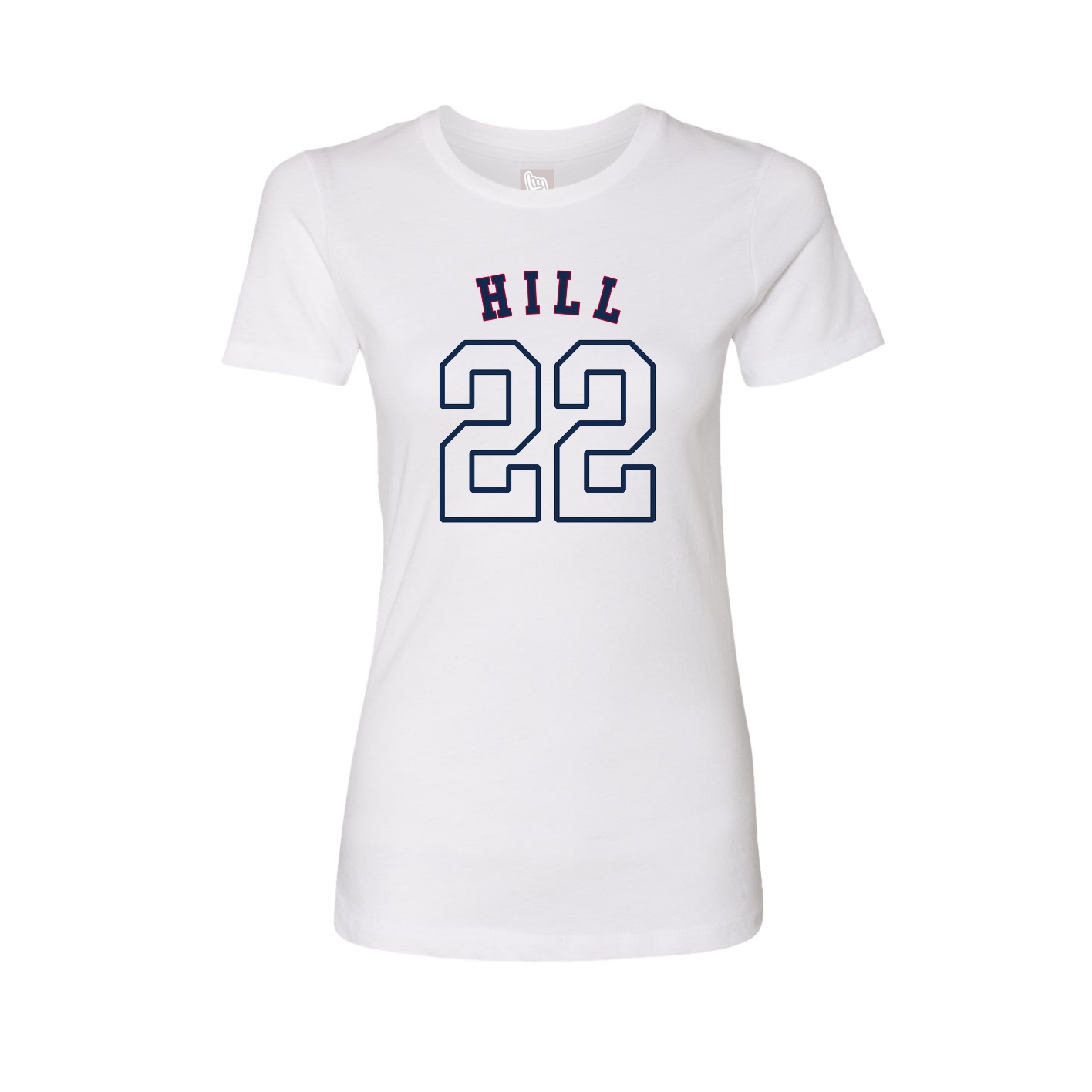 Fitted Women's Tee — Shirsey Arch in White