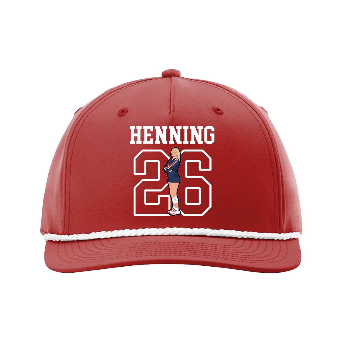 Five-Panel Classic Rope Cap — Shirsey in Red