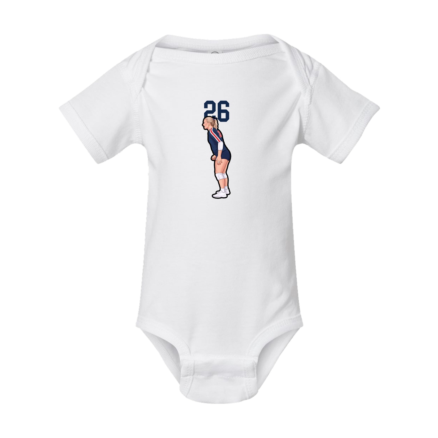 Baby Onesie — Number Top in White